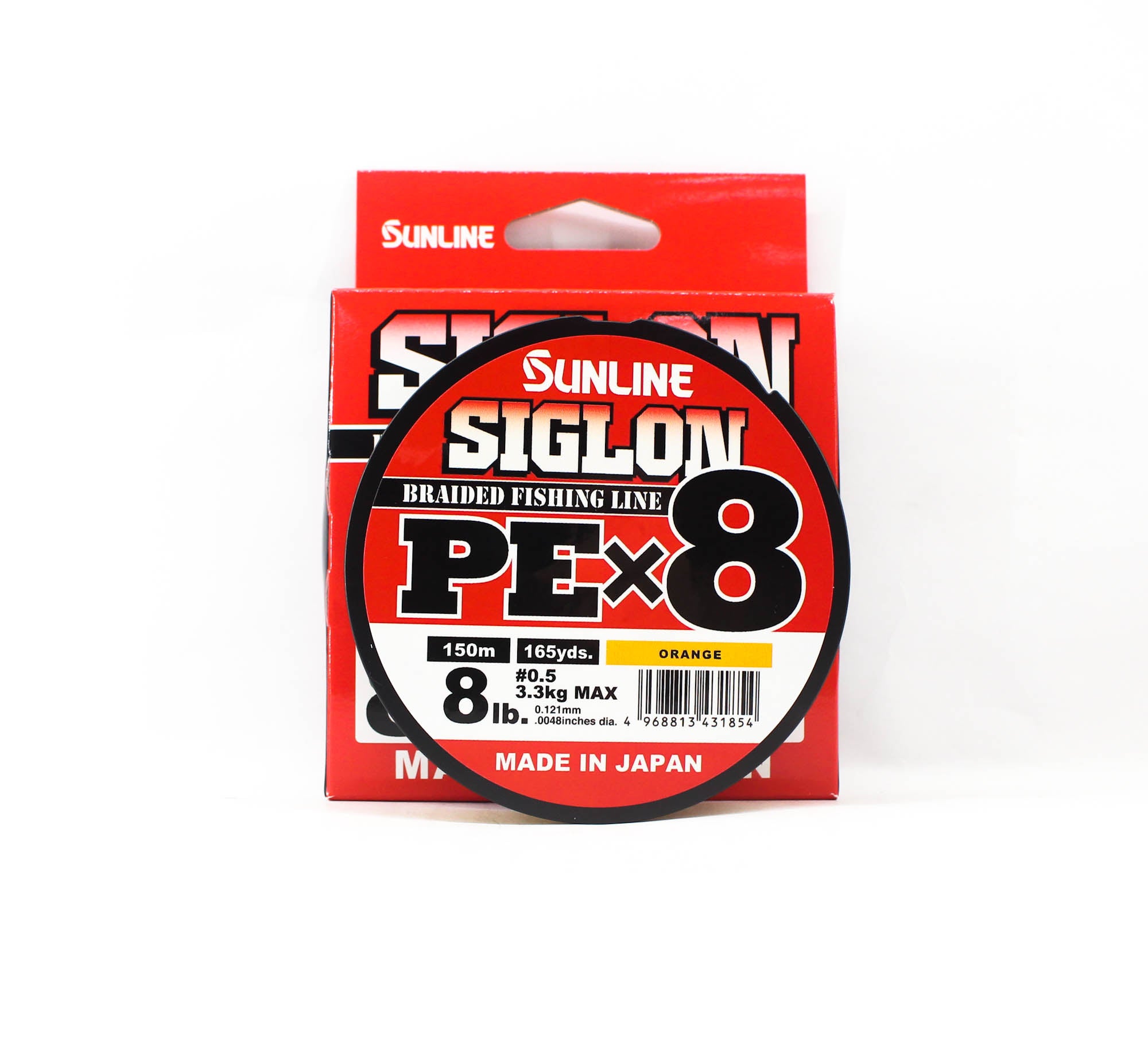 Sunline P.E Line X8 Siglon 150M P.E 0.5 8LB Orange (1854)