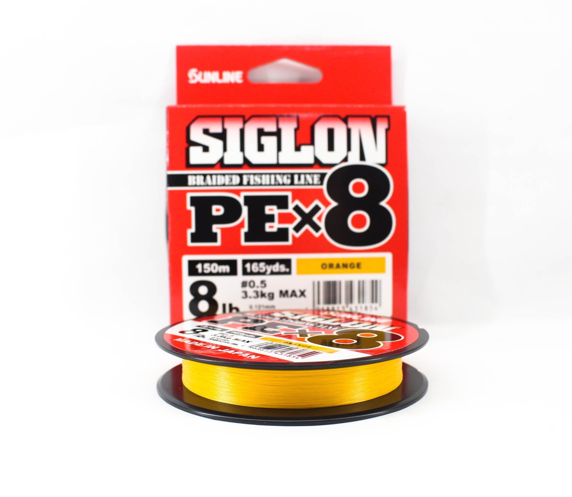 Sunline P.E Line X8 Siglon 150M P.E 0.5 8LB Orange (1854)