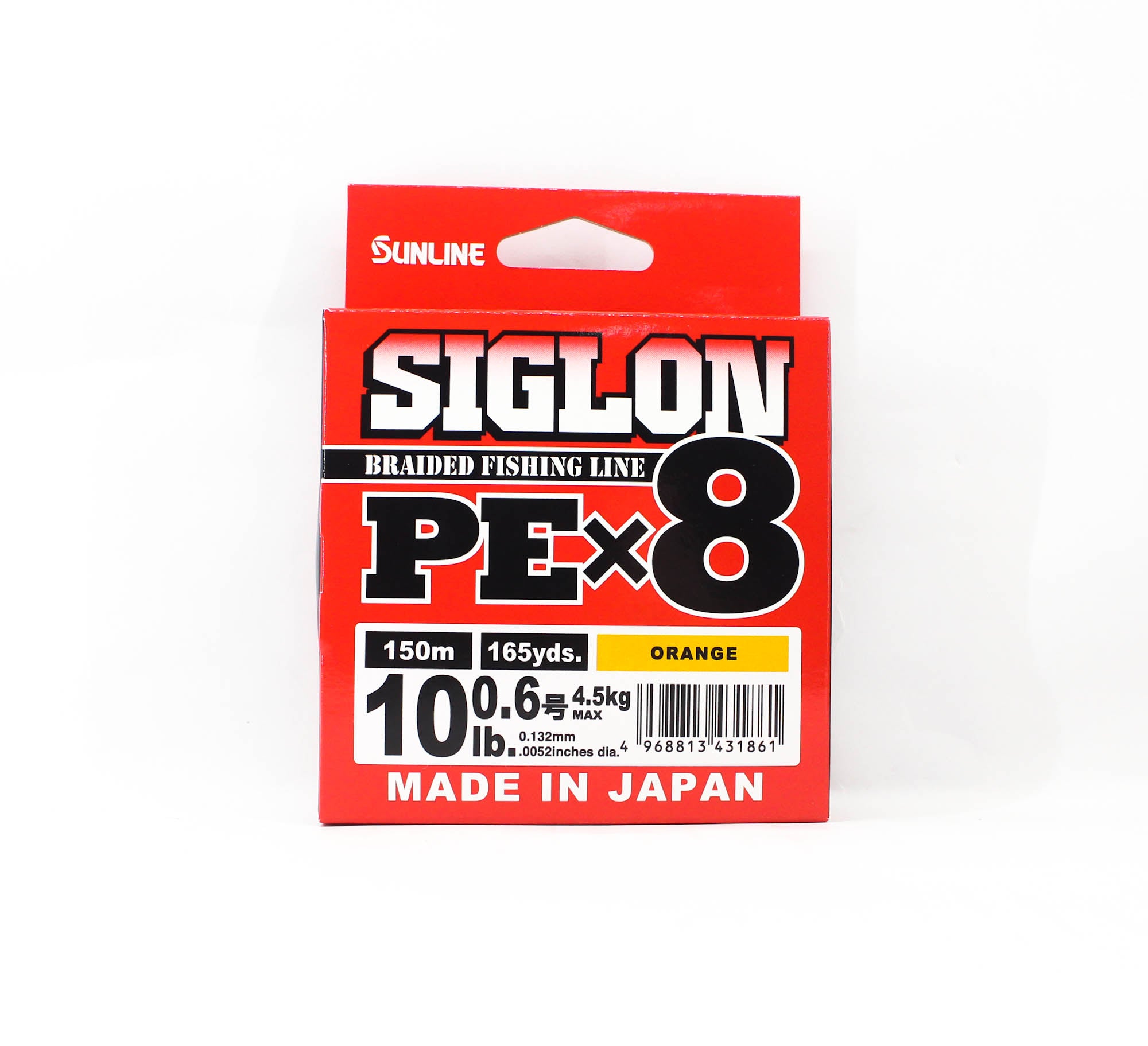 Sunline P.E Line X8 Siglon 150M P.E 0.6 10LB Orange (1861)