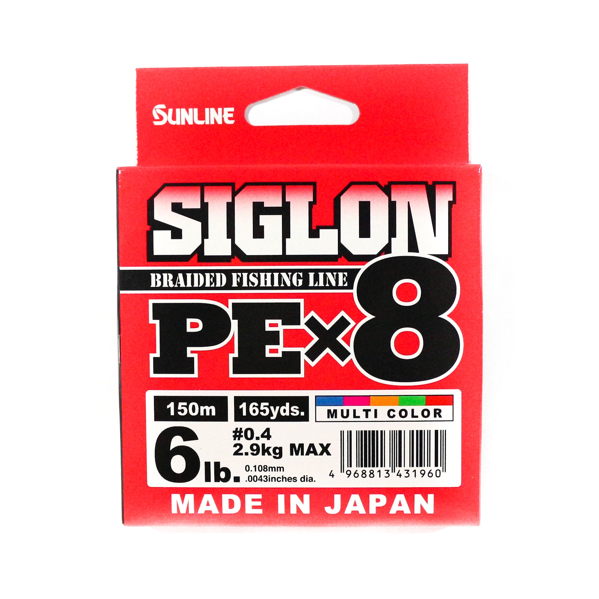 Sunline P.E Line X8 Siglon 150M P.E 0.4 6LB Multi (1960)