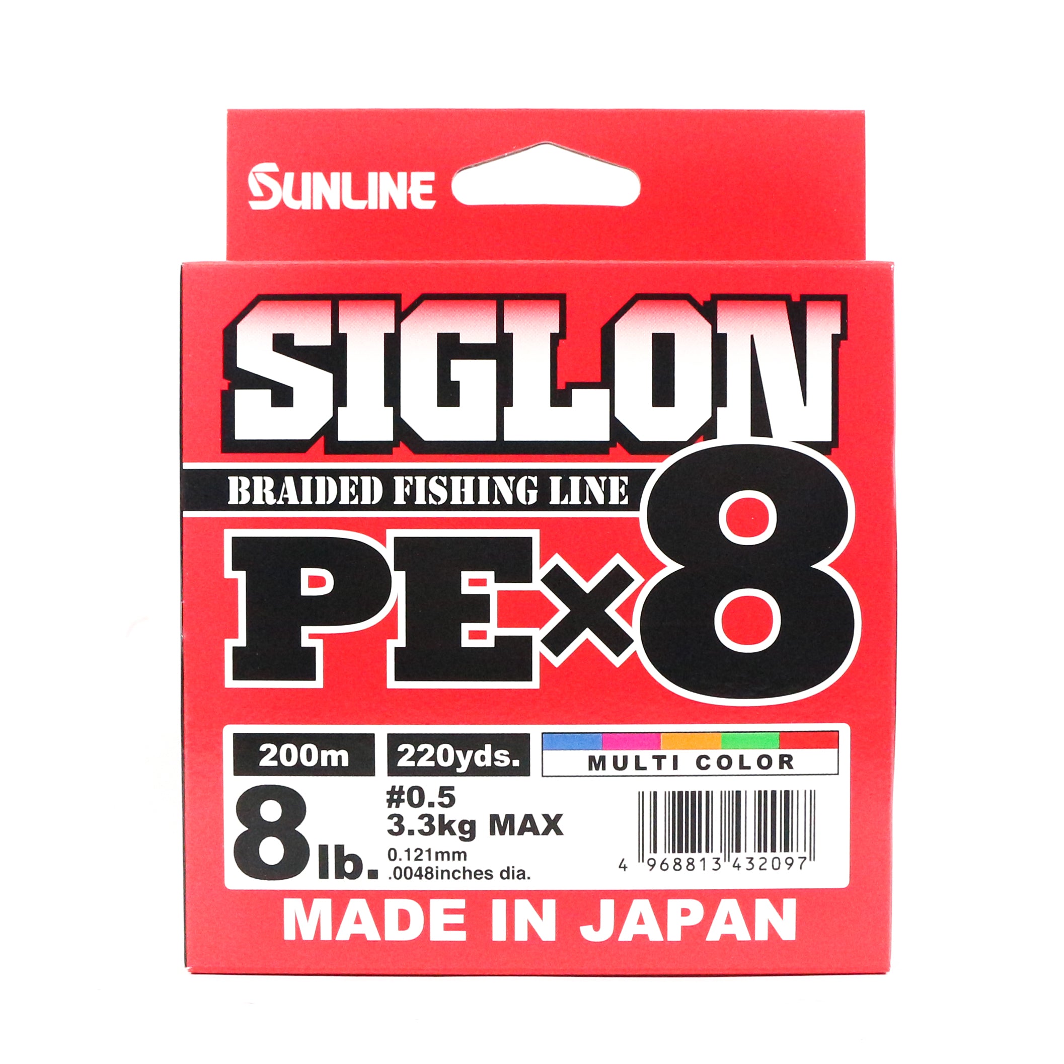 Sunline P.E Line X8 Siglon 200M P.E 0.5 8LB Multi (2097)