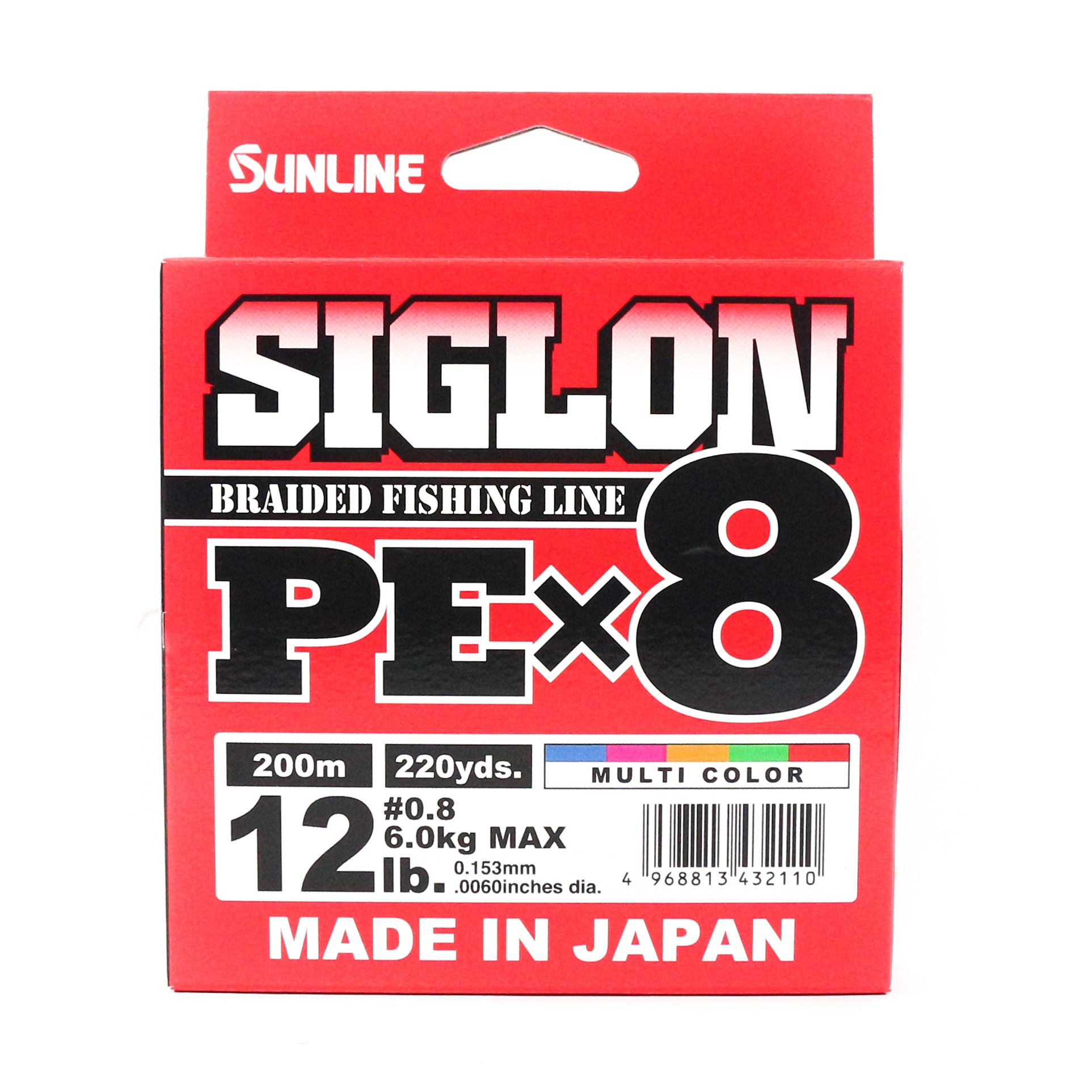 Sunline P.E Line X8 Siglon 200M P.E 0.8 12LB Multi (2110)