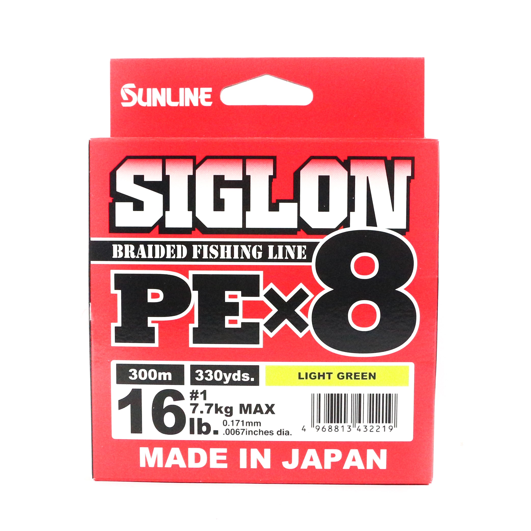 Sunline P.E Line X8 Siglon 300M P.E 1 16LB Lime Green (2219)