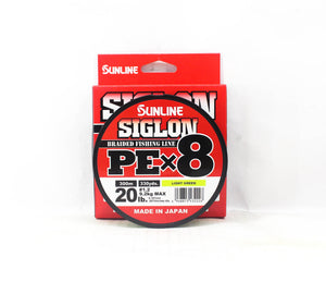 Sunline P.E Ligne X8 Siglon 300M P.E 1.2 20LB Lime Green Sunline P.E Ligne X8 Siglon 300M P.E 1.2 20LB Lime Green