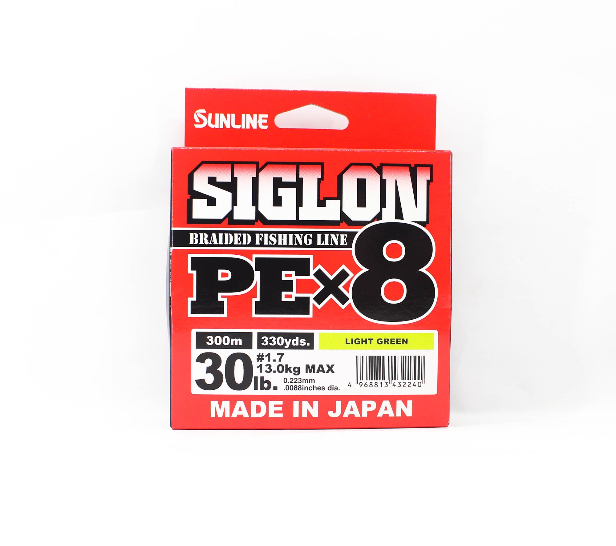 Sunline P.E Line X8 Siglon 300M P.E 1.7 30LB Lime Green (2240)