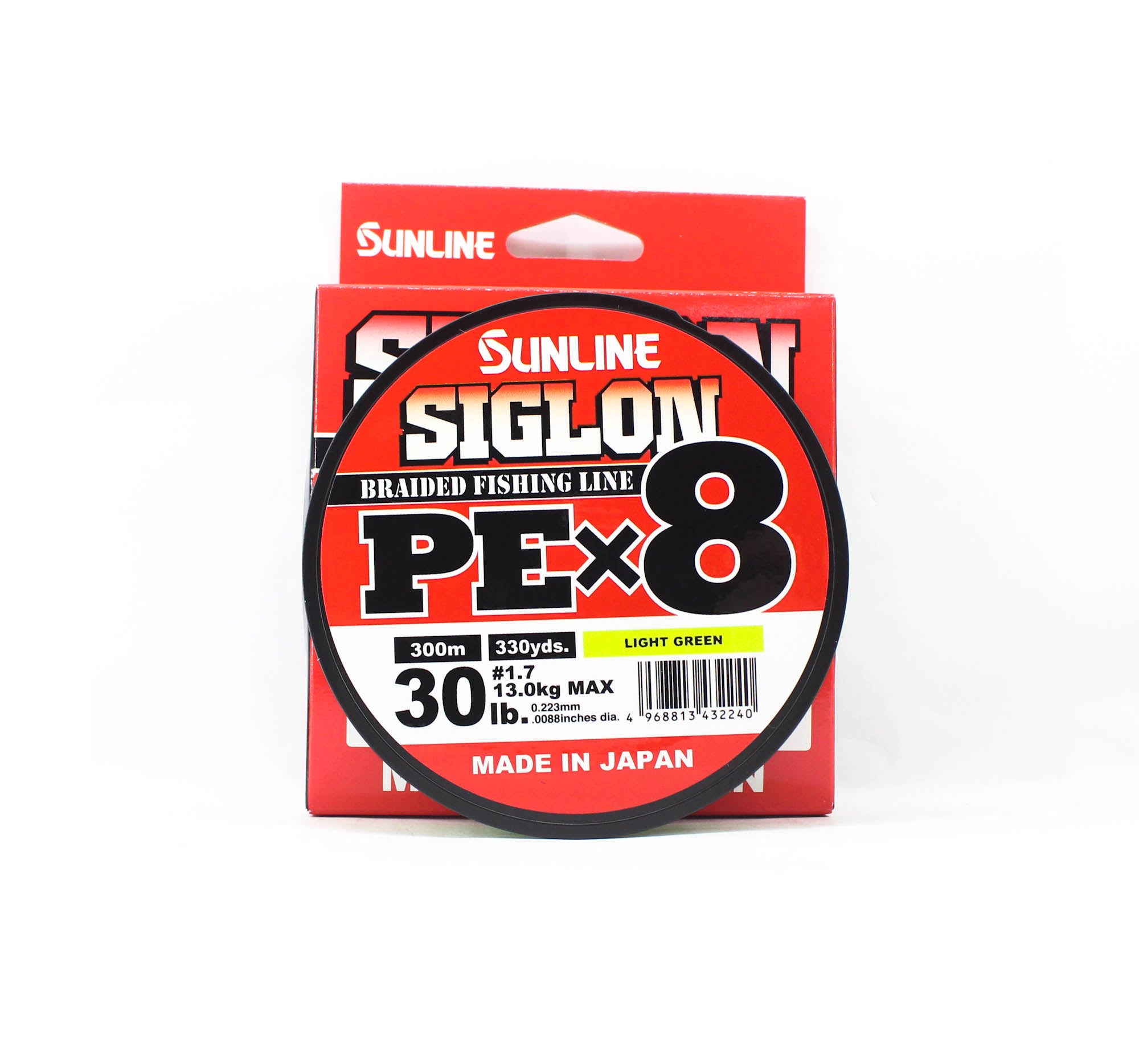 Sunline P.E Line X8 Siglon 300M P.E 1.7 30LB Lime Green (2240)