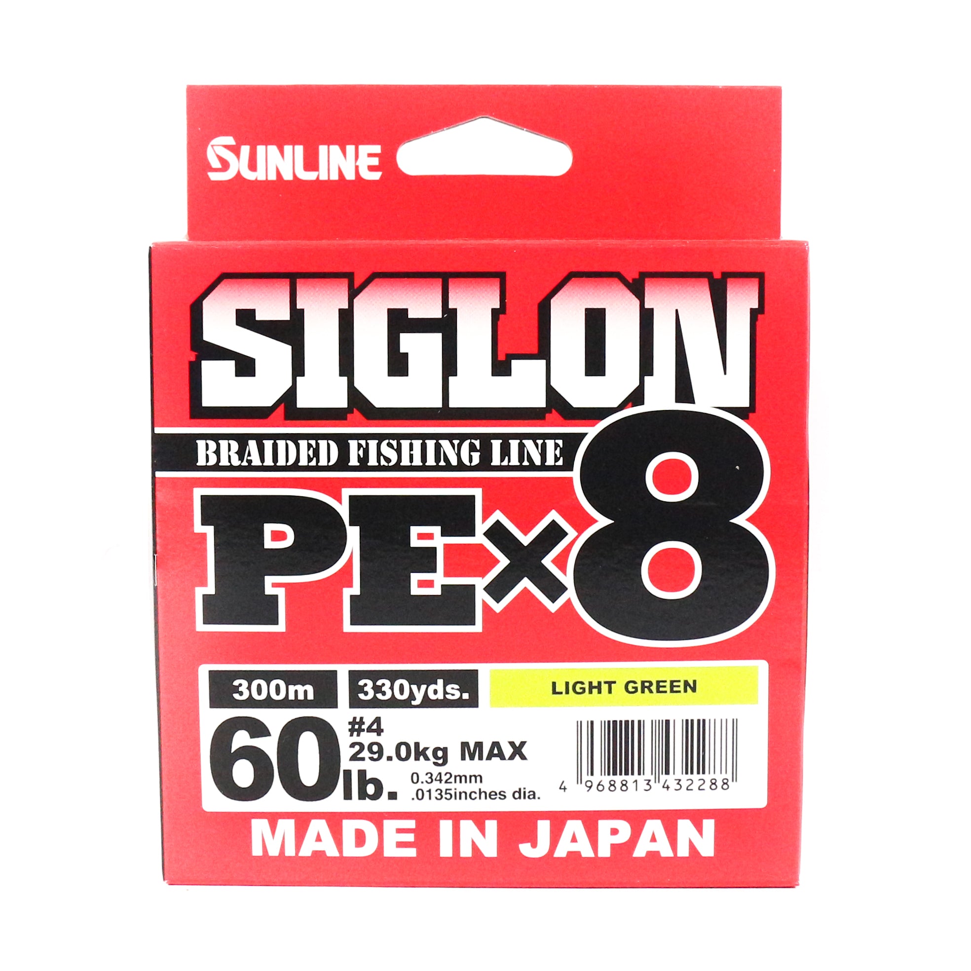 Sunline P.E Line X8 Siglon 300M P.E 4 60LB Lime Green (2288)