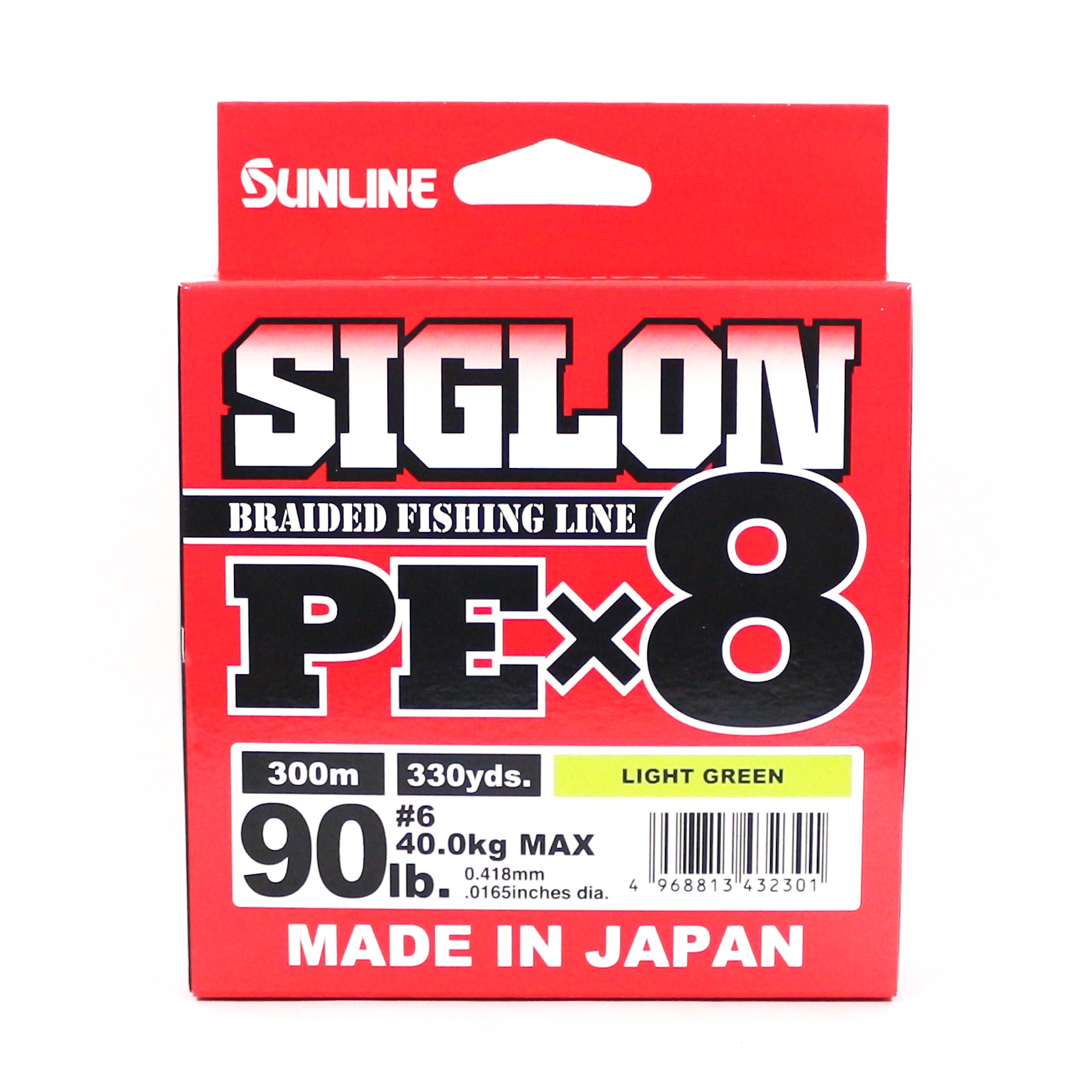 Sunline P.E Line X8 Siglon 300M P.E 6 90LB Light Green (2301)