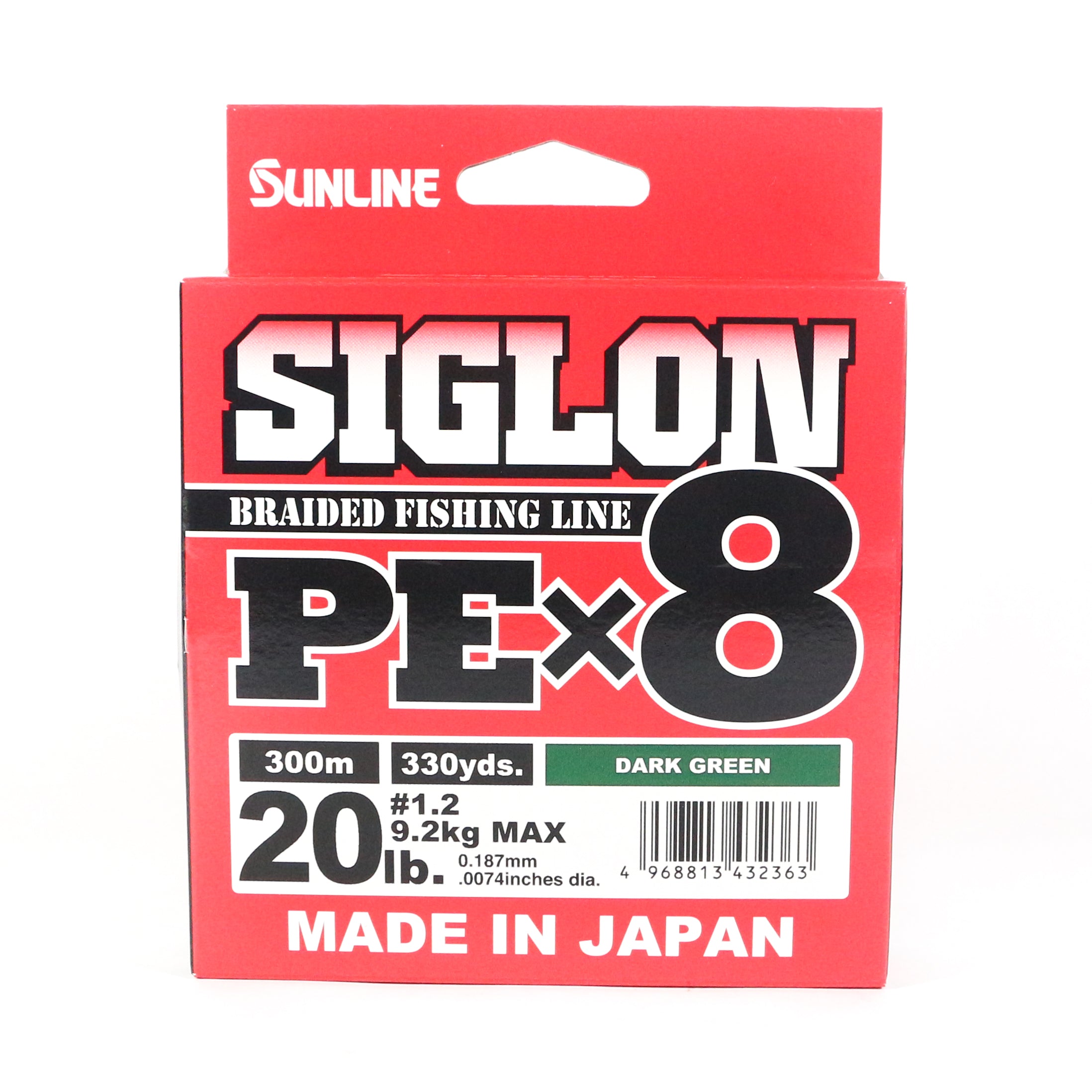 Sunline P.E Line X8 Siglon 300M P.E 1.2 20LB Dark Green (2363)