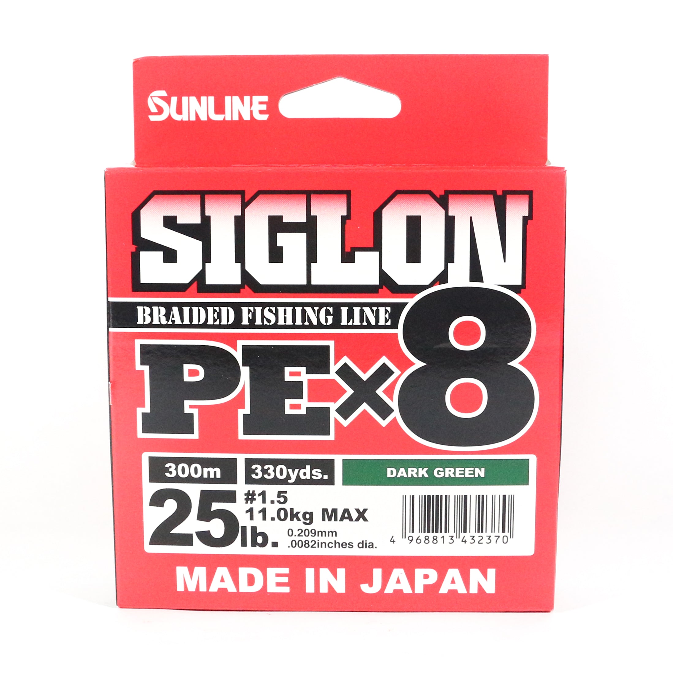 Sunline P.E Line X8 Siglon 300M P.E 1.5 25LB Dark Green (2370)