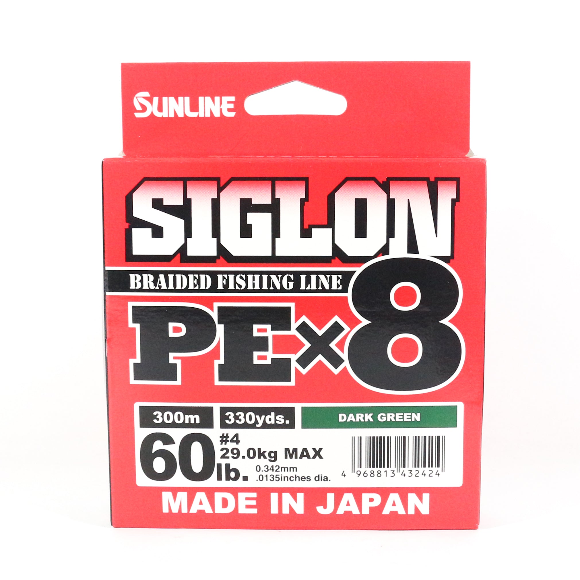 Sunline P.E Line X8 Siglon 300M P.E 4 60LB Dark Green (2424)