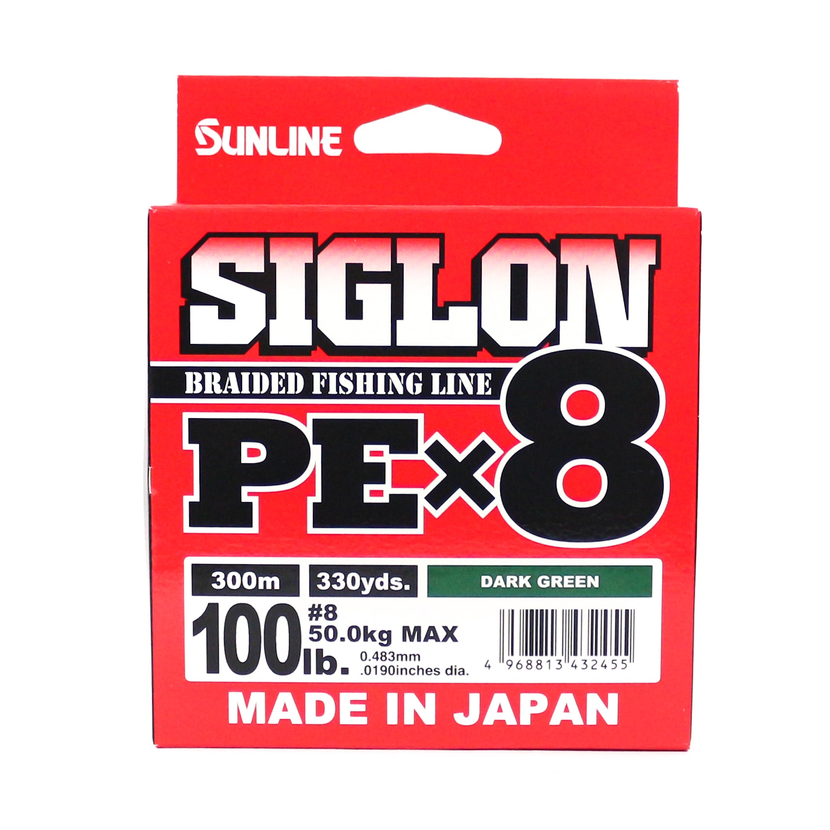 Sunline P.E Line X8 Siglon 300M P.E 8 100LB Dark Green (2455)