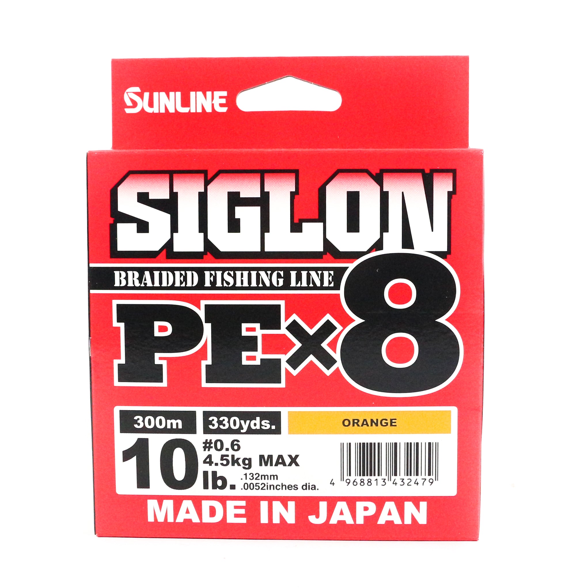 Sunline P.E Line X8 Siglon 300M P.E 0.6 10LB Orange (2479)