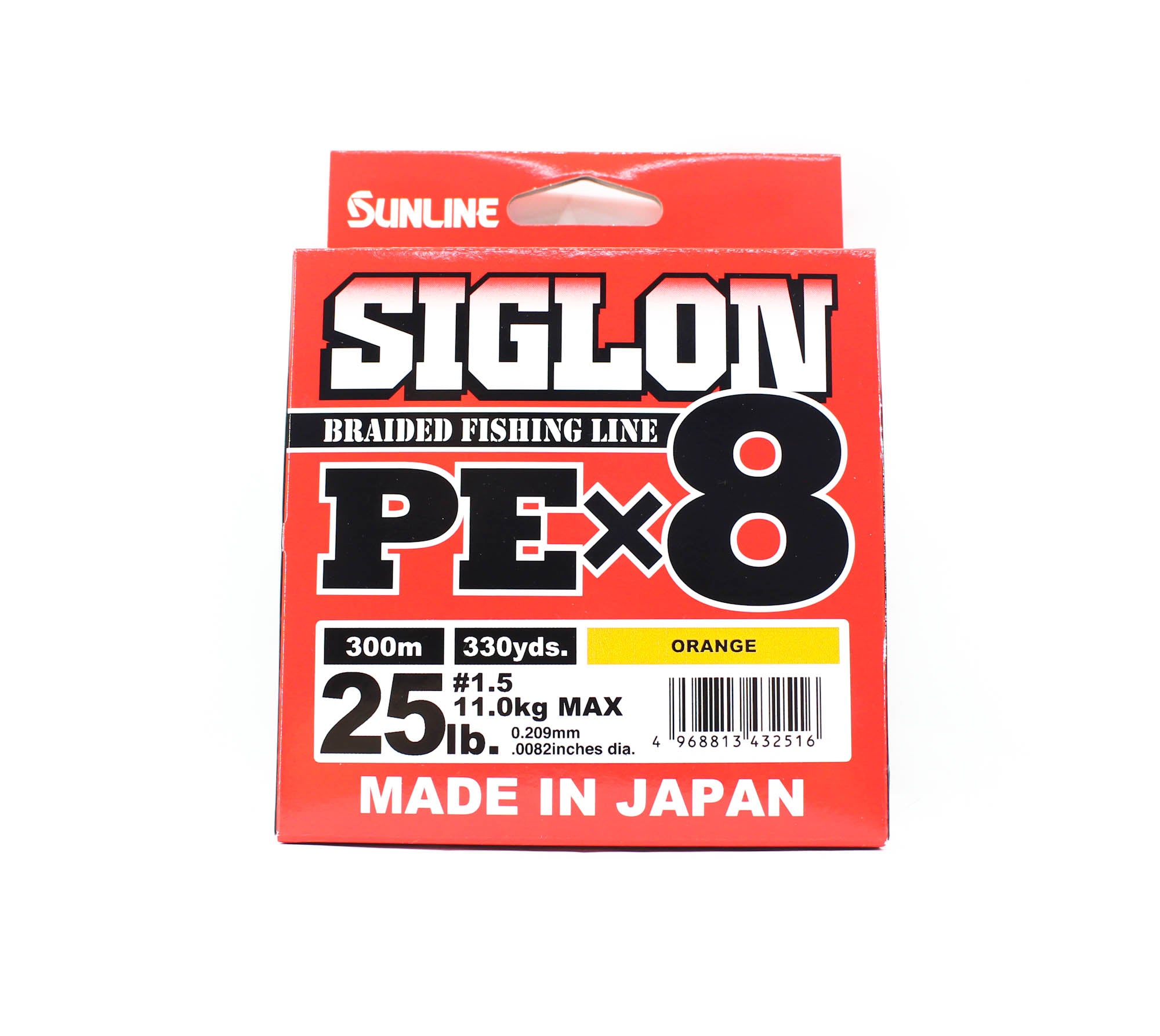 Sunline P.E Line X8 Siglon 300M P.E 1.5 25LB Orange (2516)