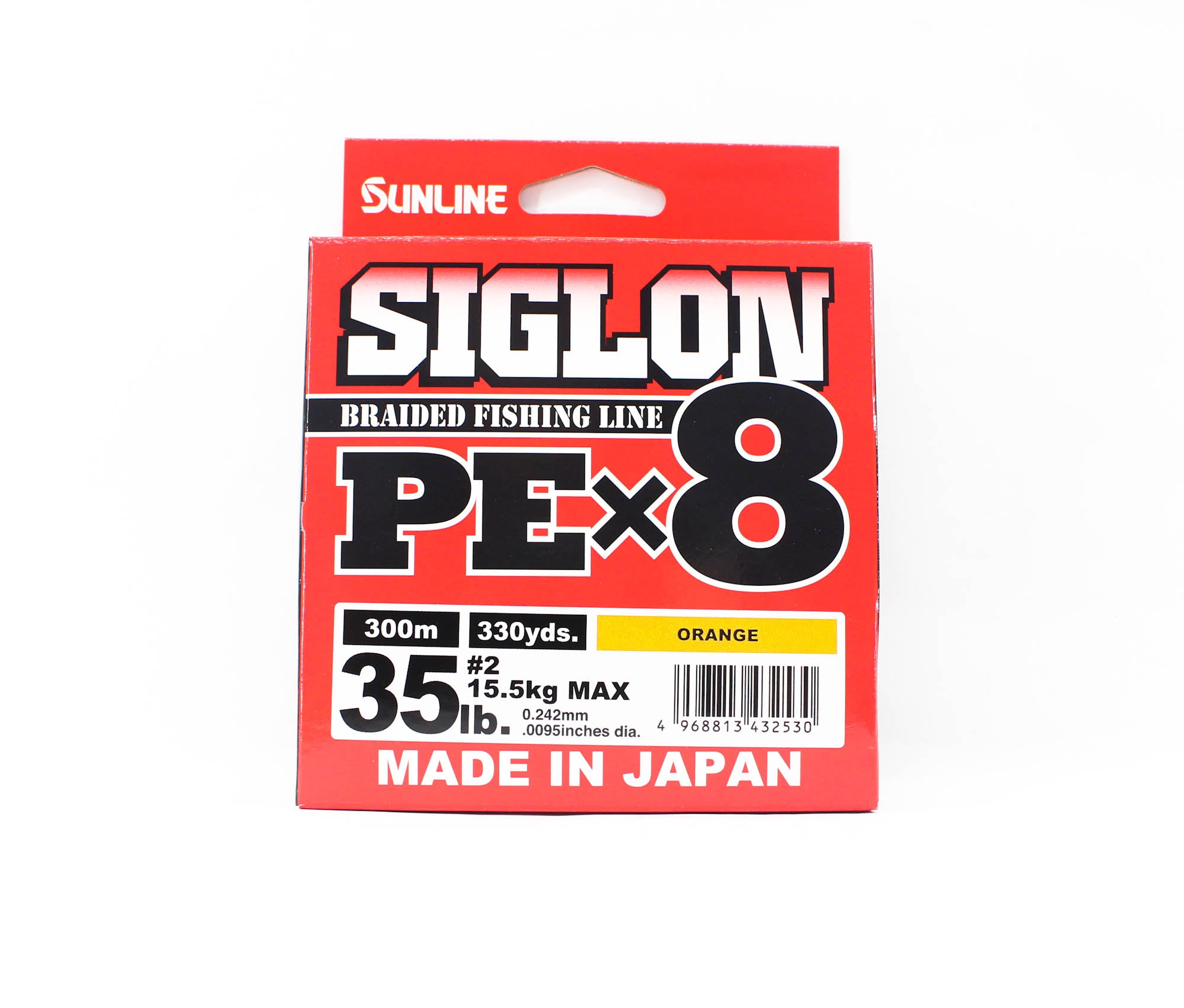 Sunline P.E Line X8 Siglon 300M P.E 2 35LB Orange (2530)