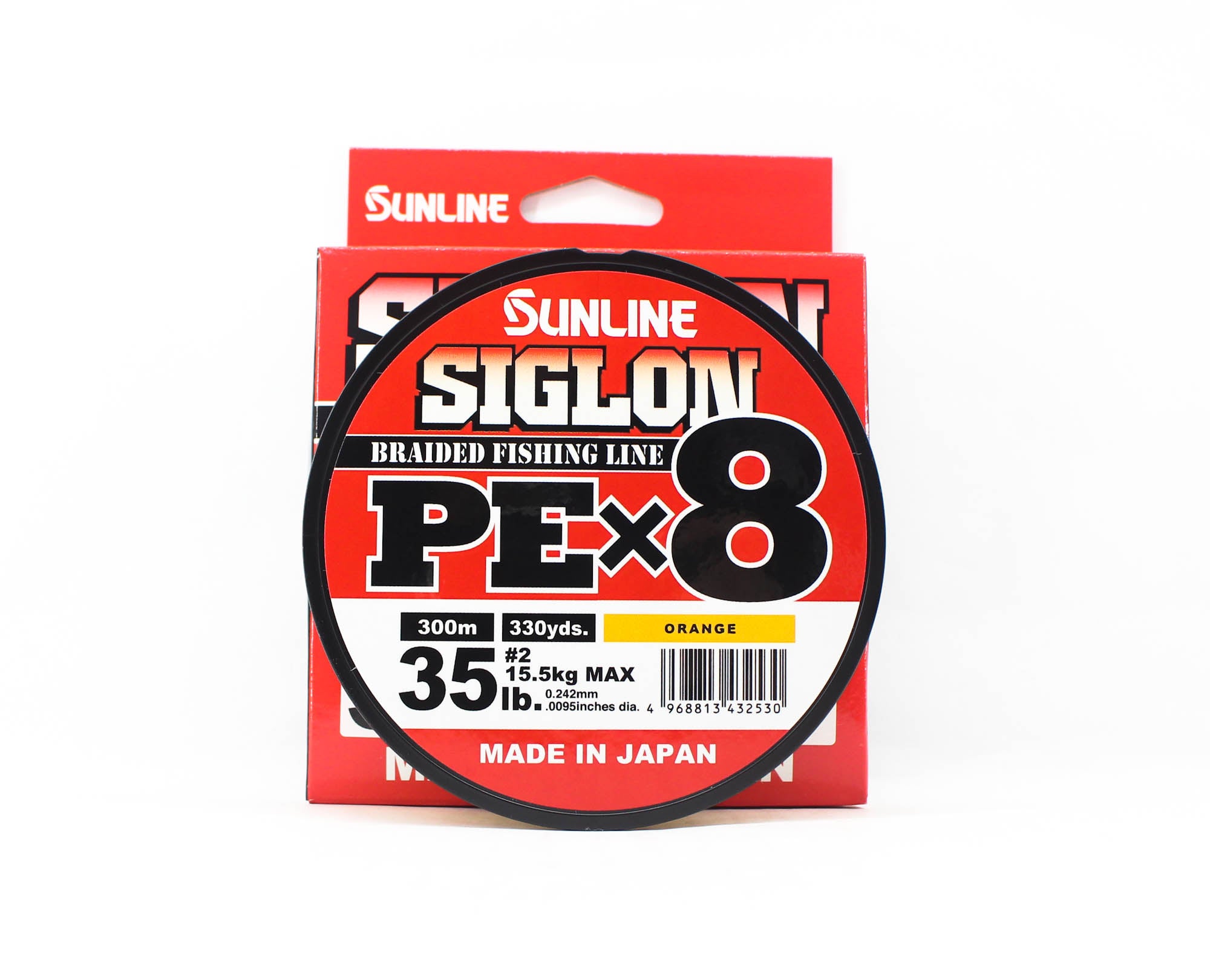 Sunline P.E Line X8 Siglon 300M P.E 2 35LB Orange (2530)
