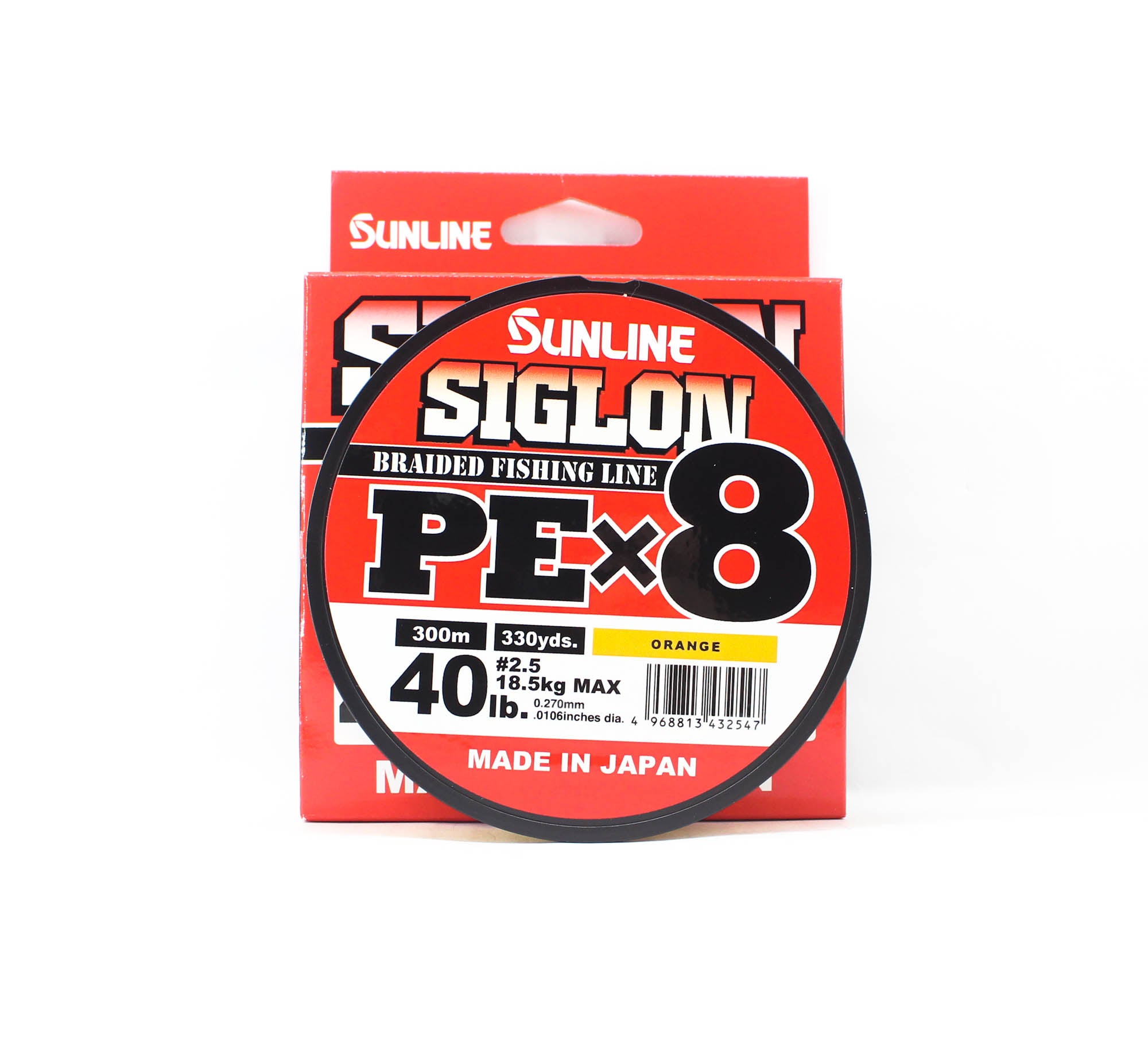 Sunline P.E Line X8 Siglon 300M P.E 2.5 40LB Orange (2547)