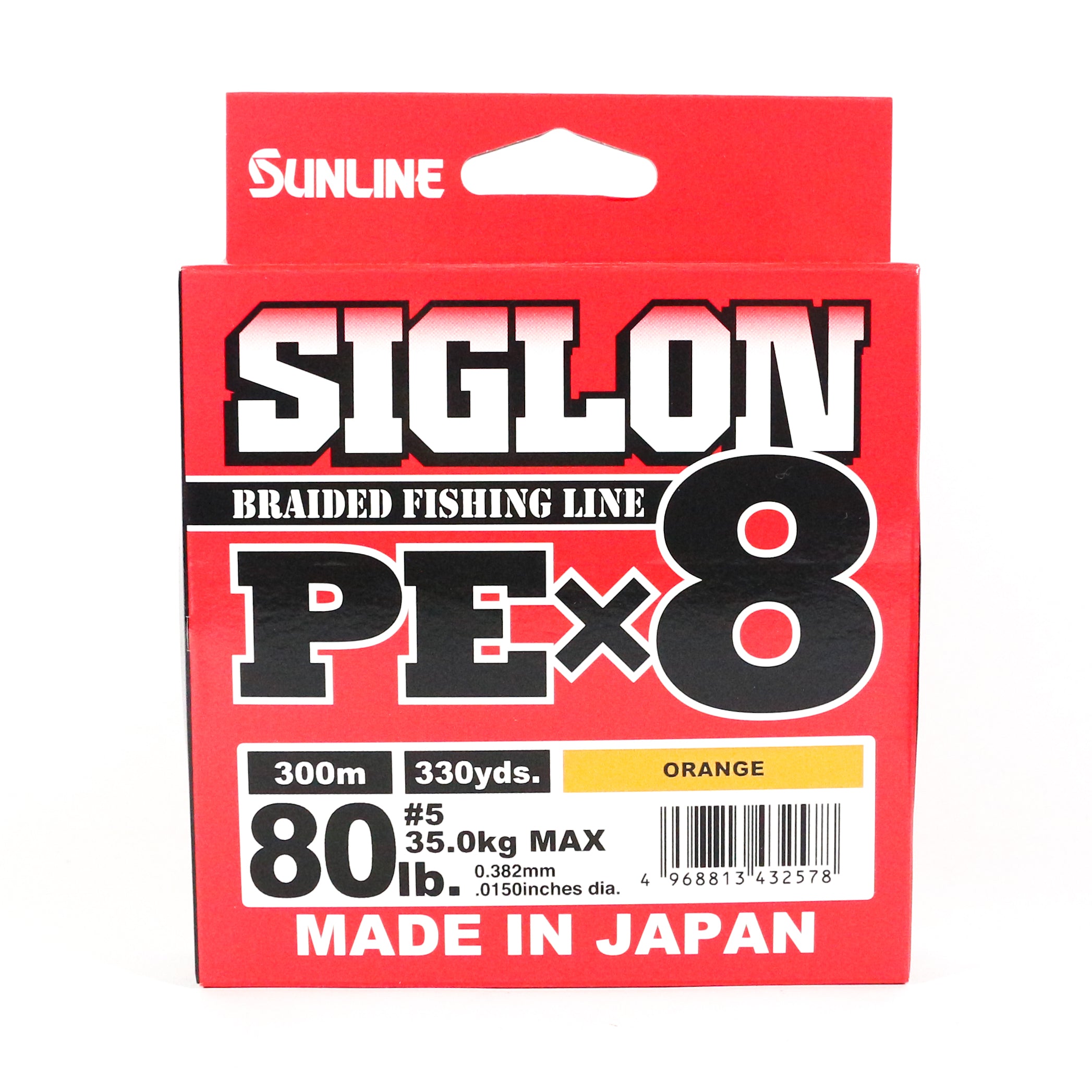Sunline P.E Line X8 Siglon 300M P.E 5 80LB Orange (2578)