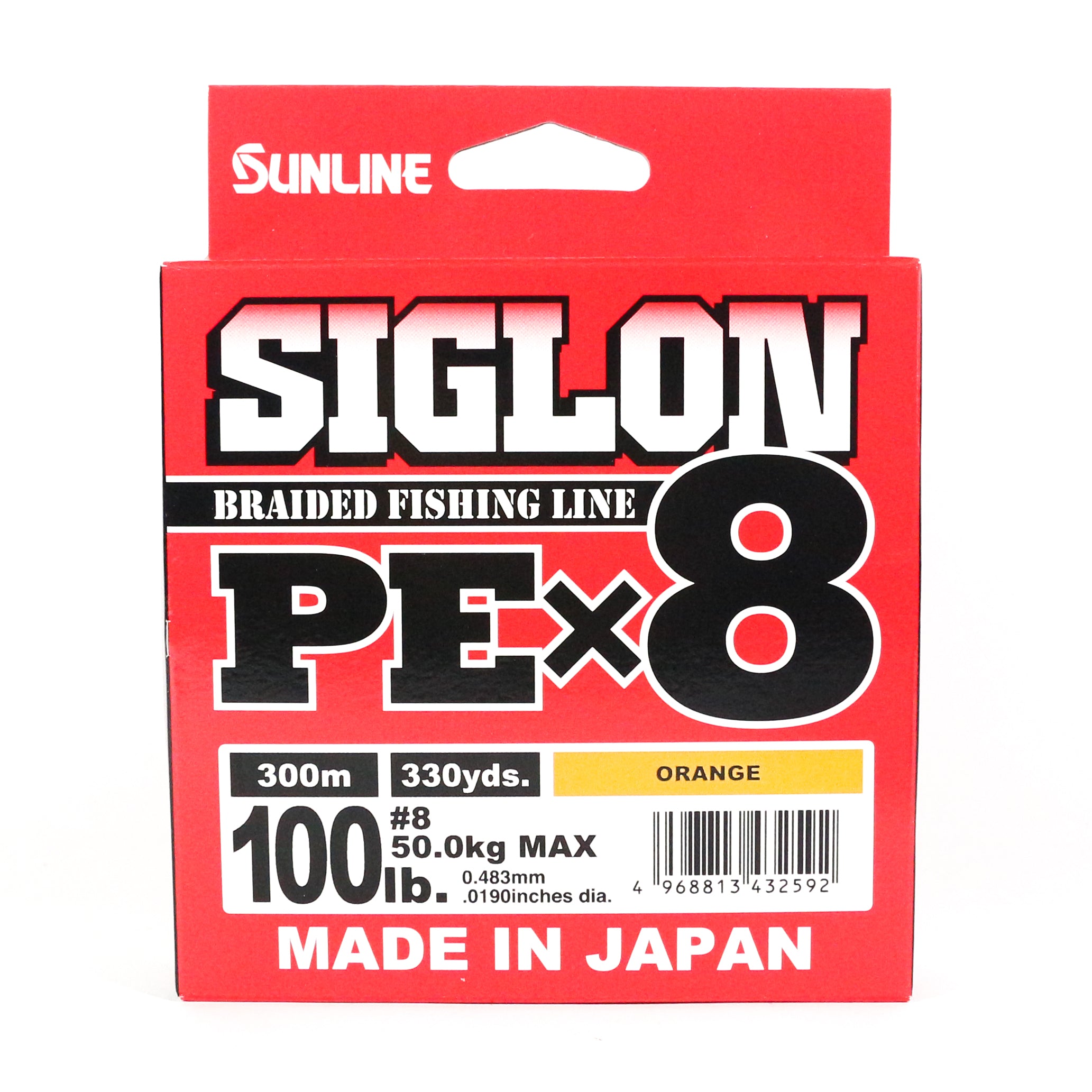 Sunline P.E Line X8 Siglon 300M P.E 8 100LB Orange (2592)