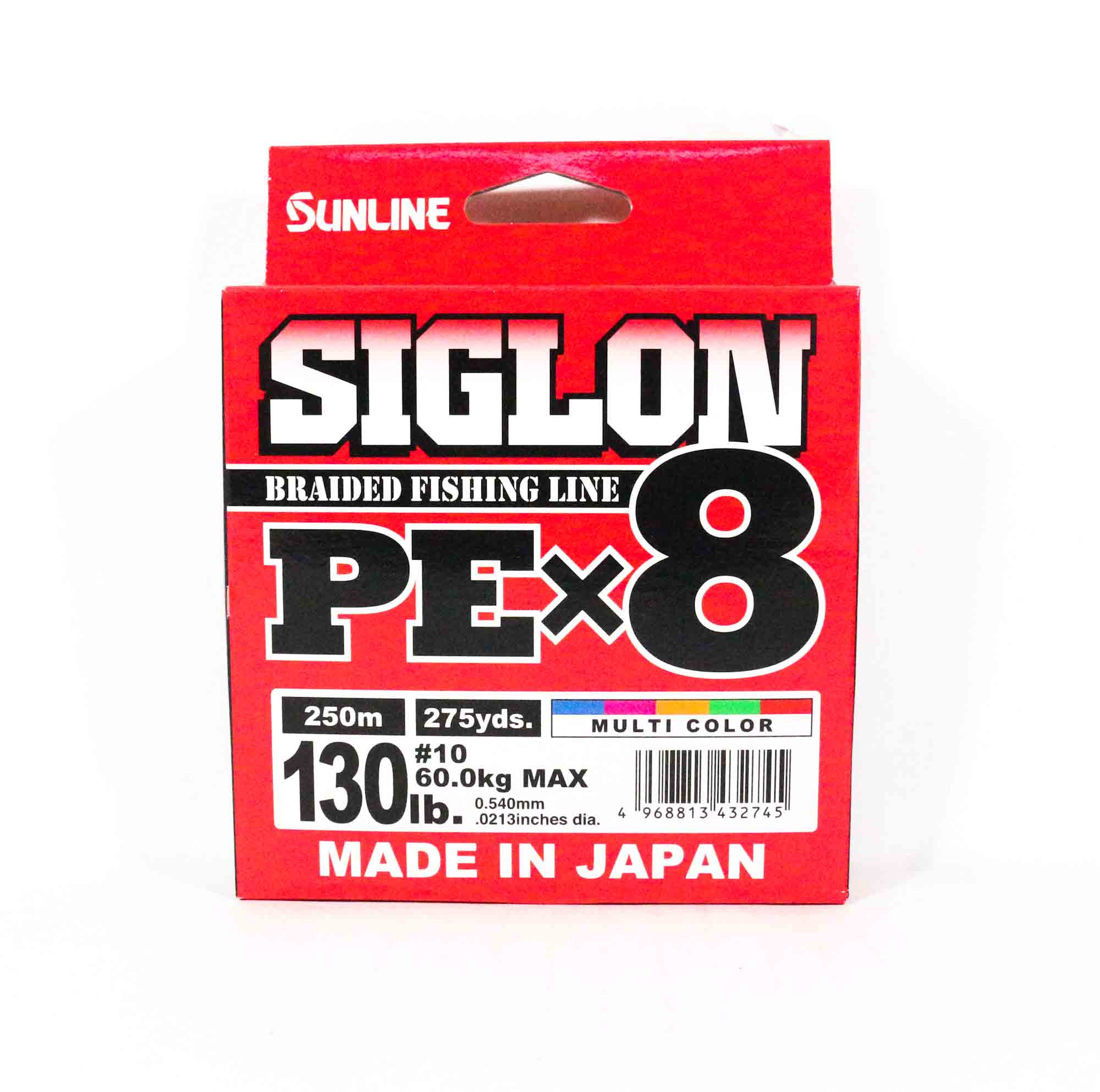 Sunline P.E Line X8 Siglon 250M P.E 10 130LB Multi (2745)