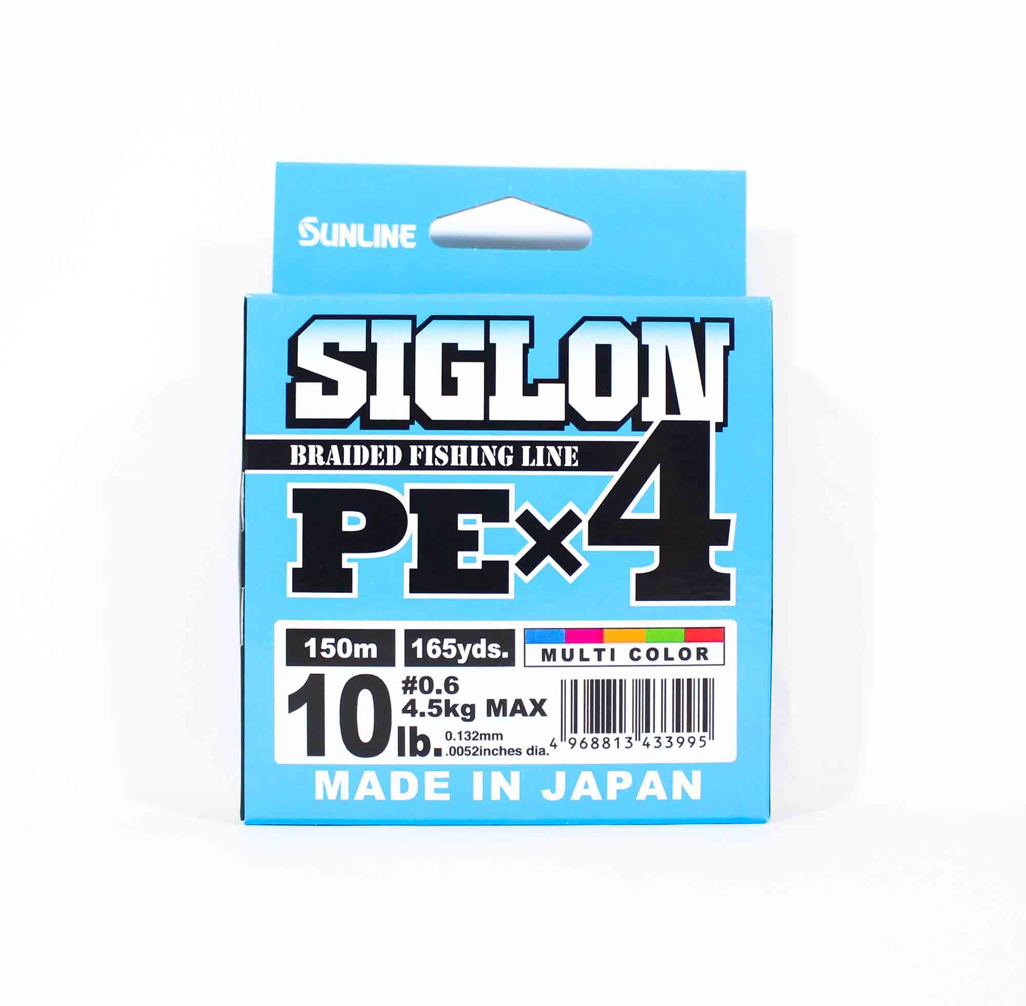 Sunline P.E Line X4 Siglon 150M P.E 0.6 10LB Multi (3995)