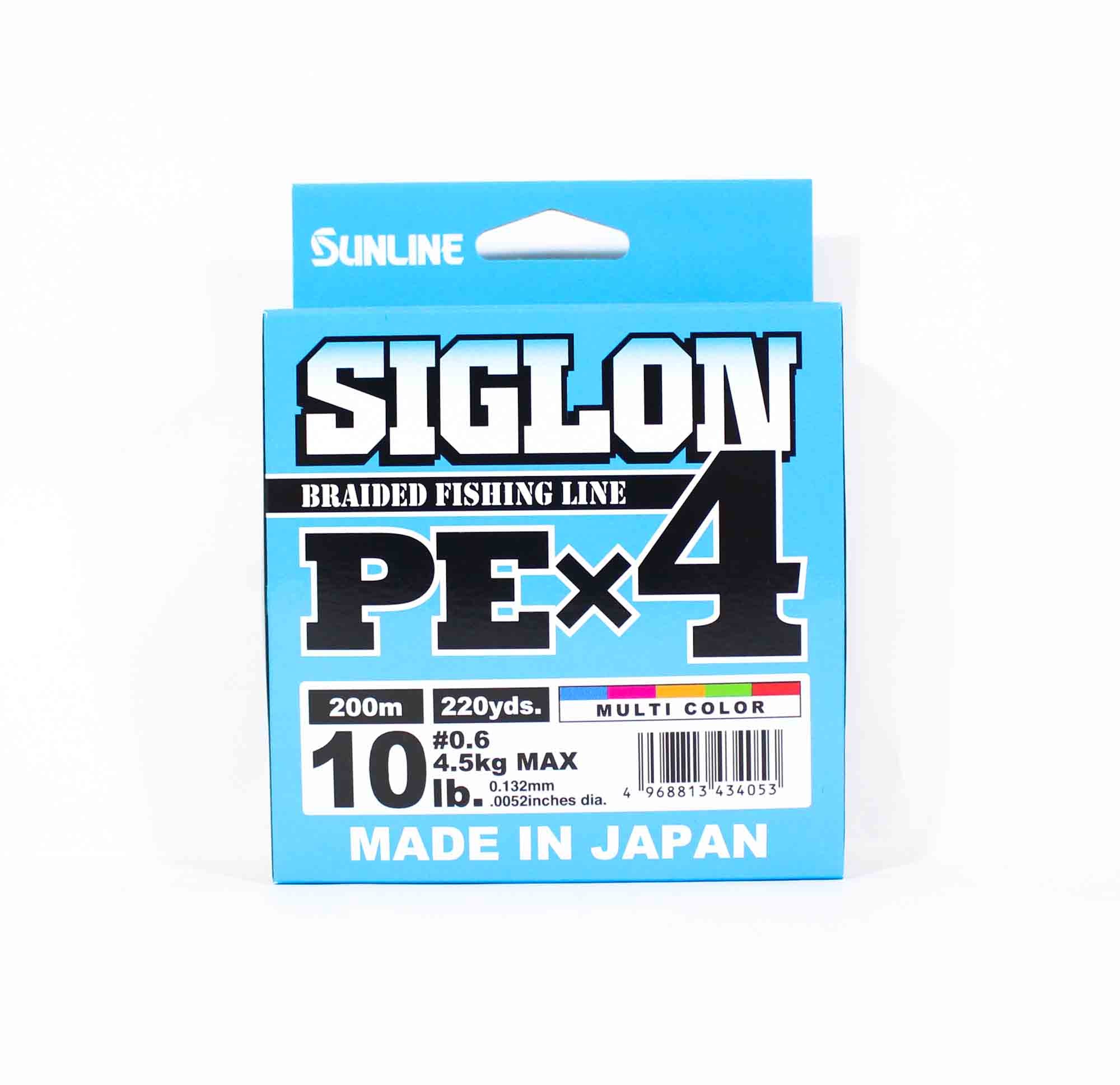 Sunline P.E Line X4 Siglon 200M P.E 0.6 10LB Multi (4053)
