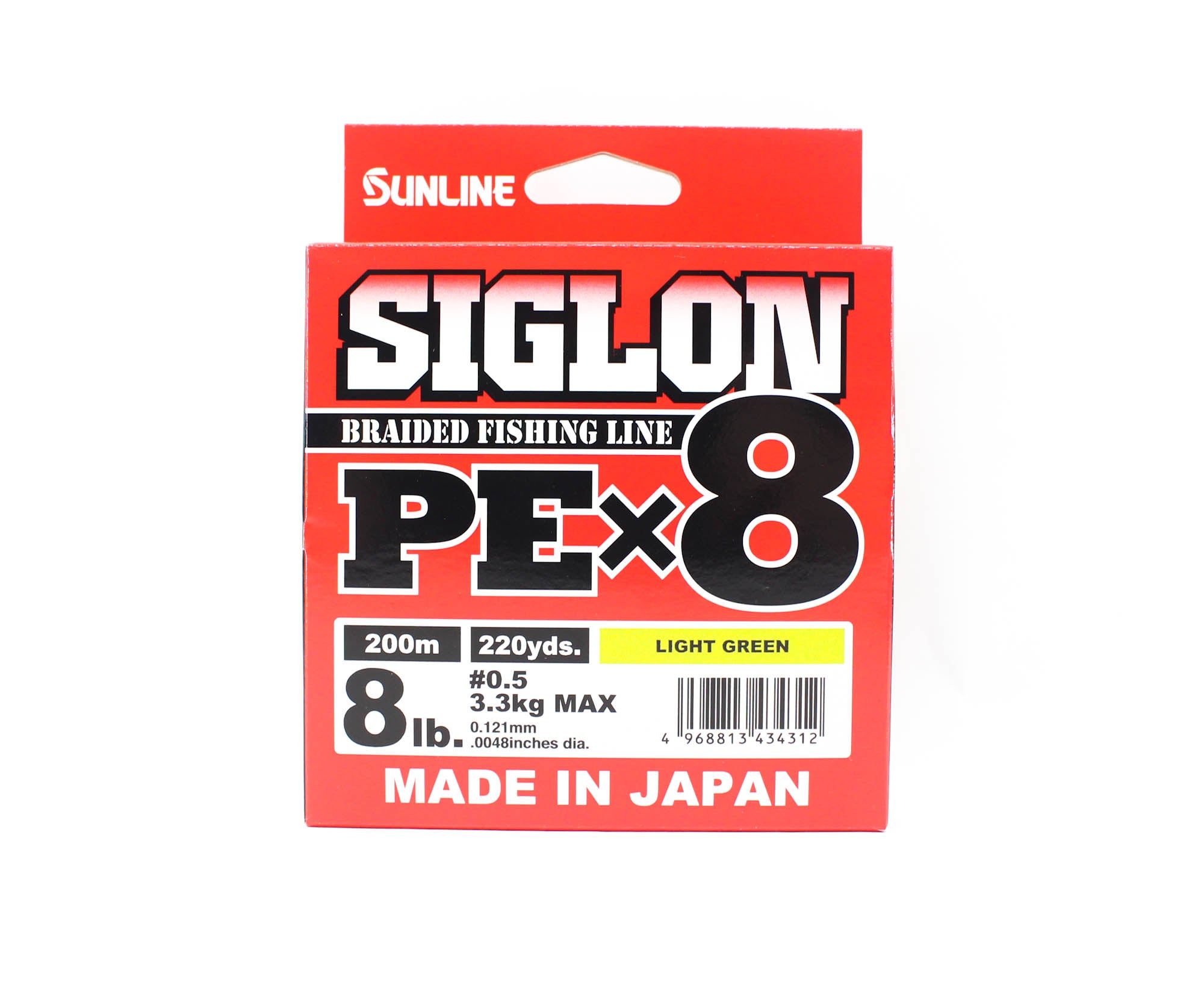 Sunline P.E Line X8 Siglon 200M P.E 0.5 8LB Lime Green (4312)