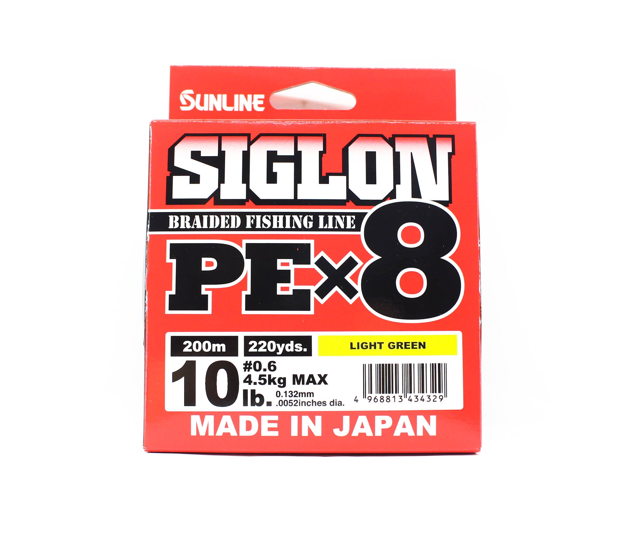 Sunline P.E Line X8 Siglon 200M P.E 0.6 10LB Light Green (4329)