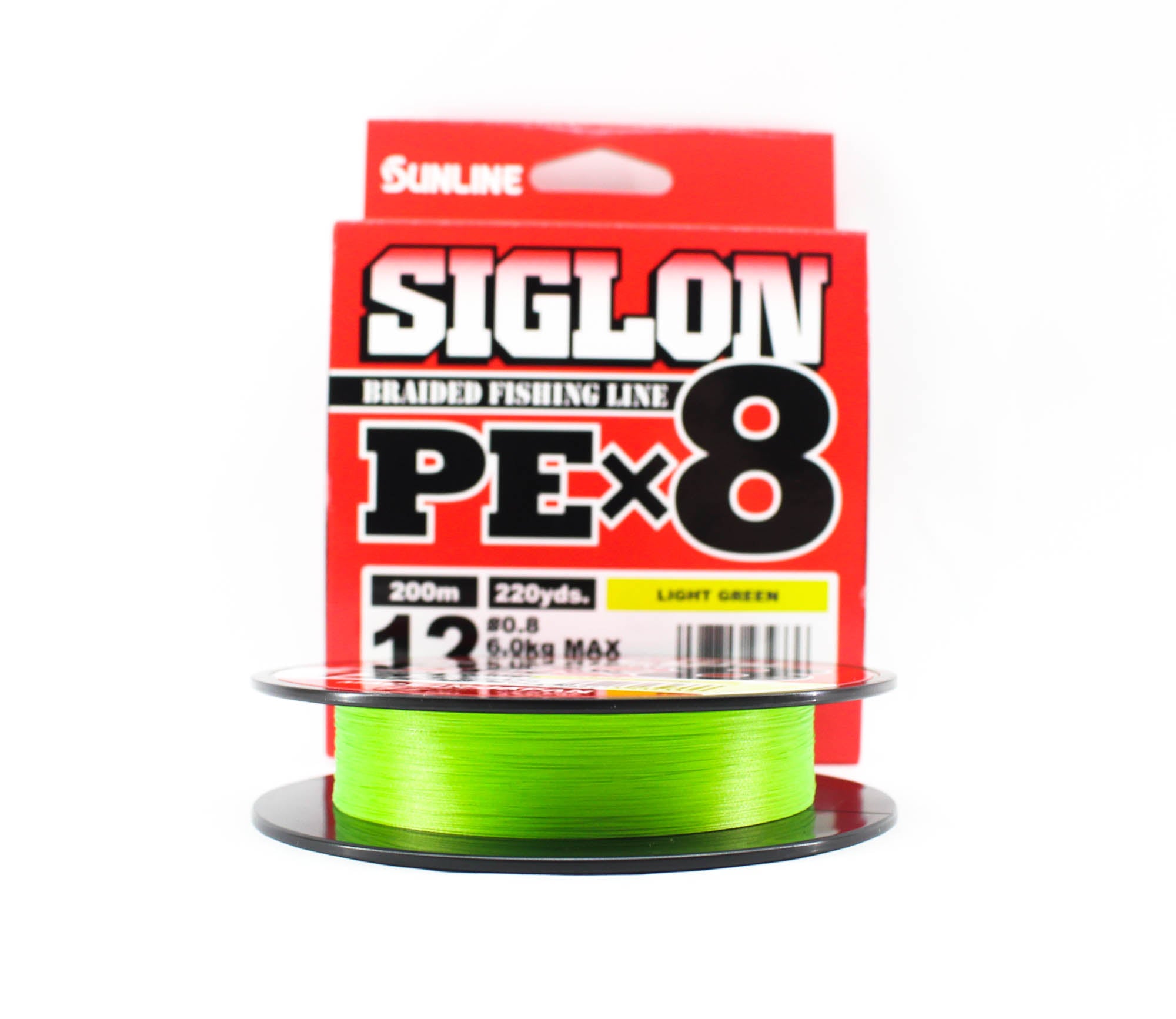 Sunline P.E Line X8 Siglon 200M P.E 0.8 12LB Lime Green (4336)