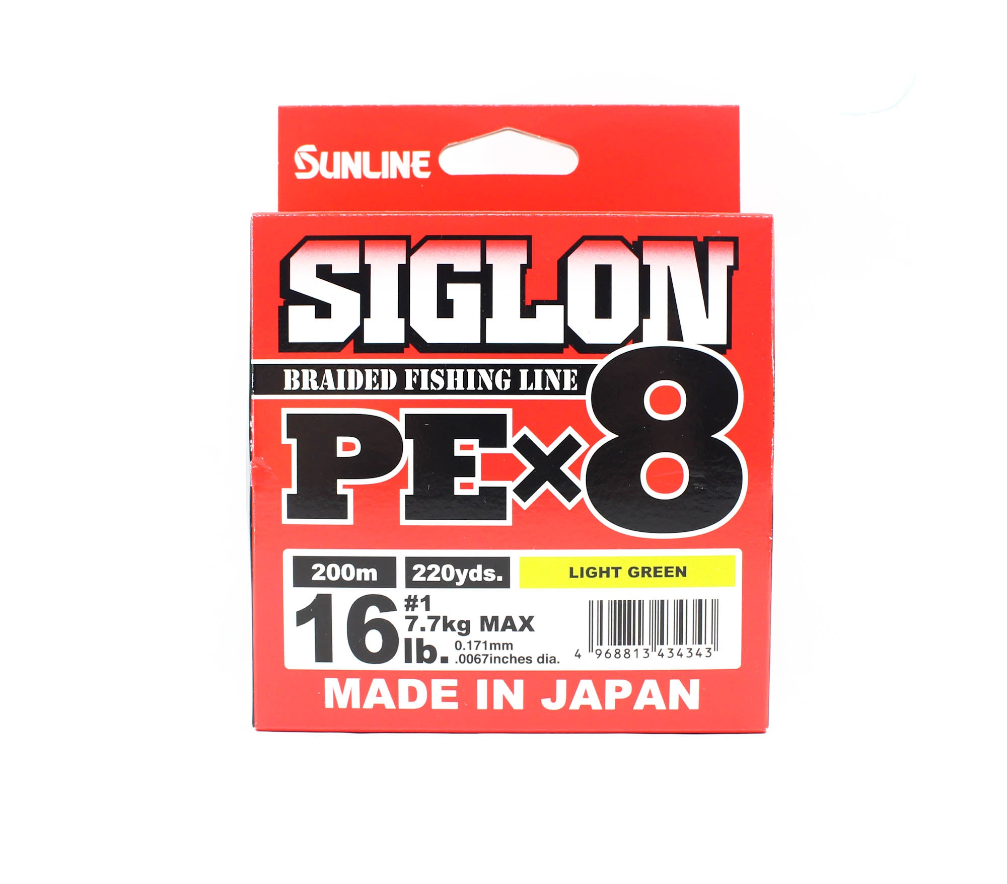 Sunline P.E Line X8 Siglon 200M P.E 1 16LB Light Green (4343)
