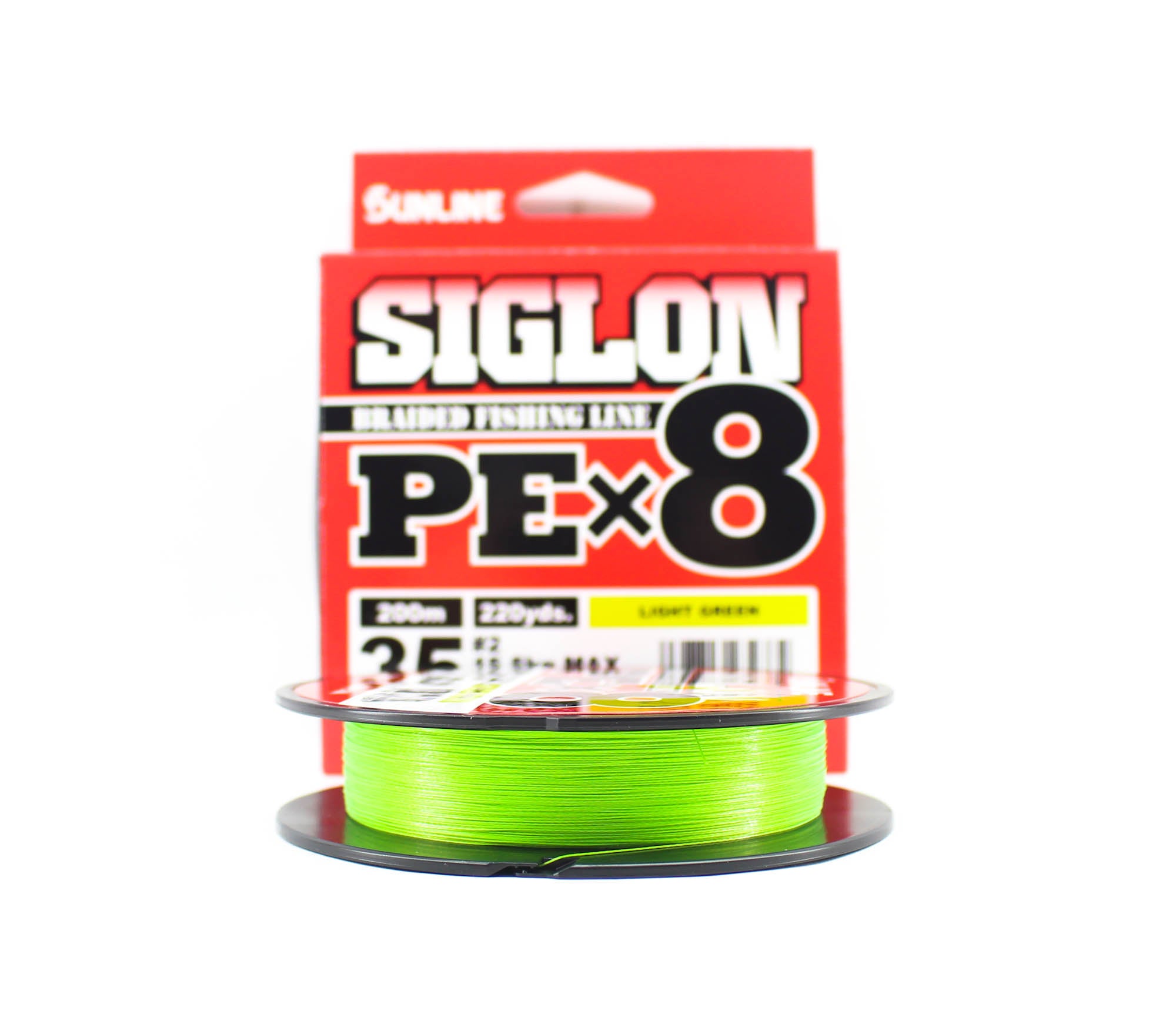 Sunline P.E Line X8 Siglon 200M P.E 2 35LB Lime Green (4374)