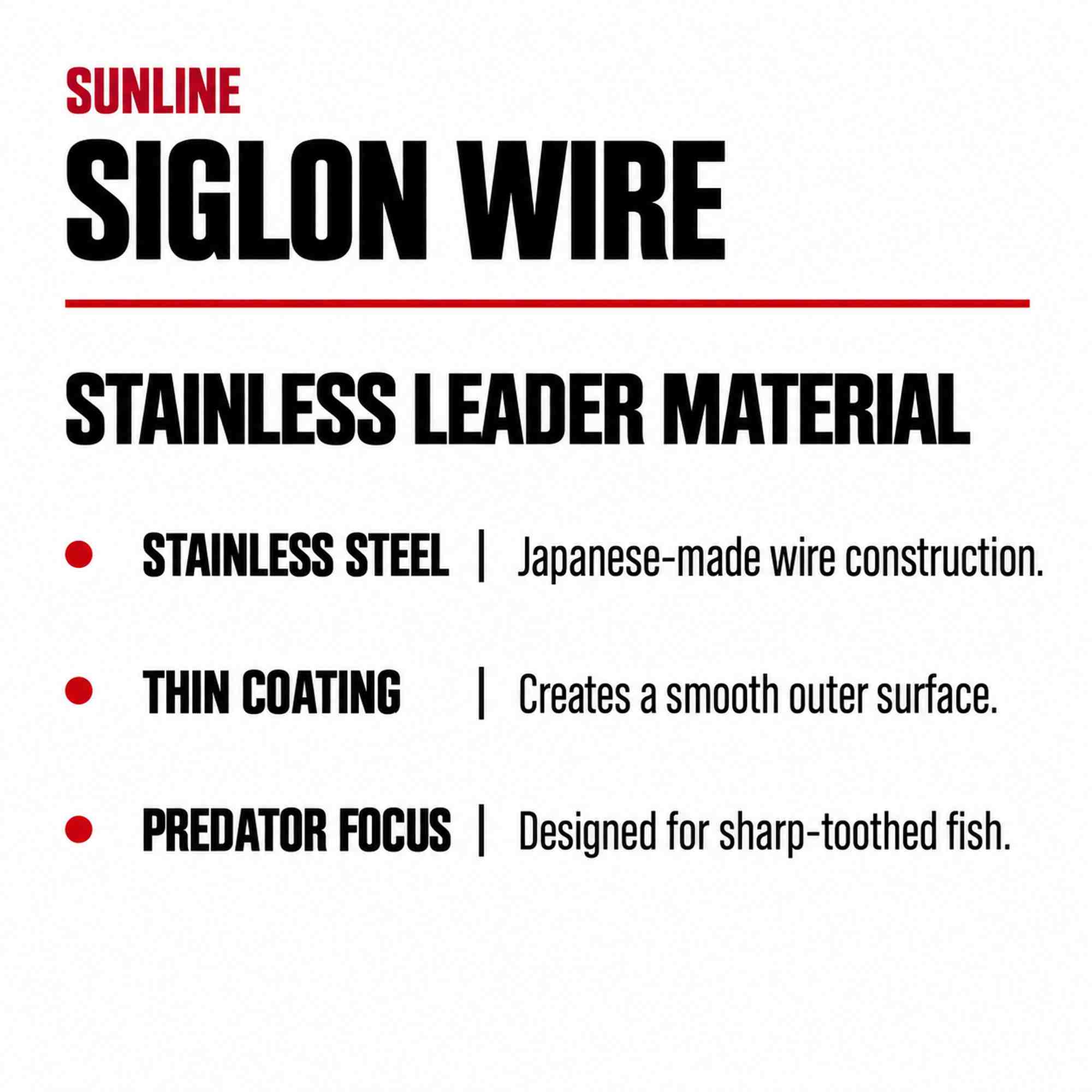 Sunline Siglon Wire Stainless 1x7 Black 10m 34.1lb (4879)