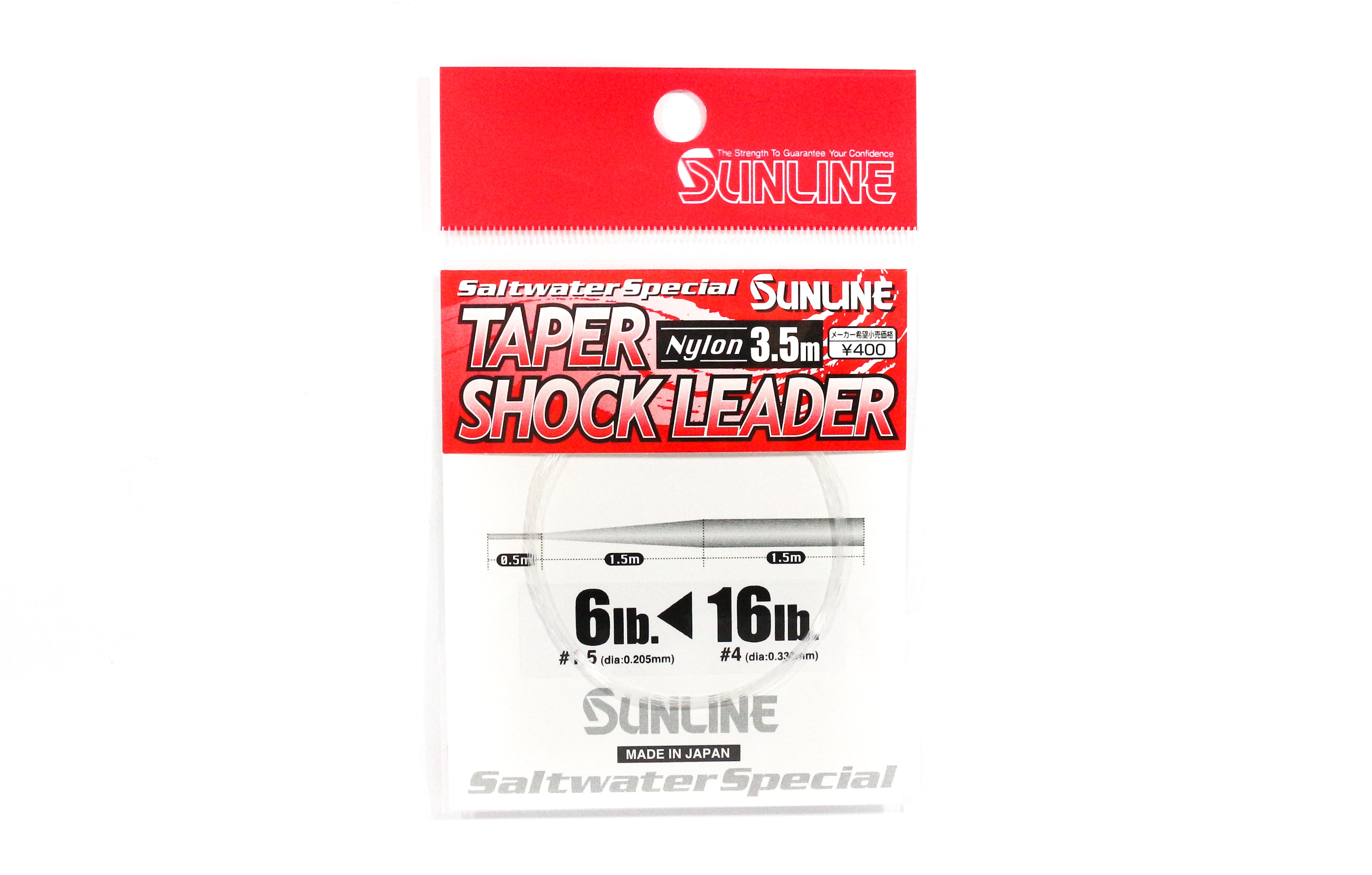 Sunline Taper Leader Nylon Shock 3.5m 6-16lb (3177)