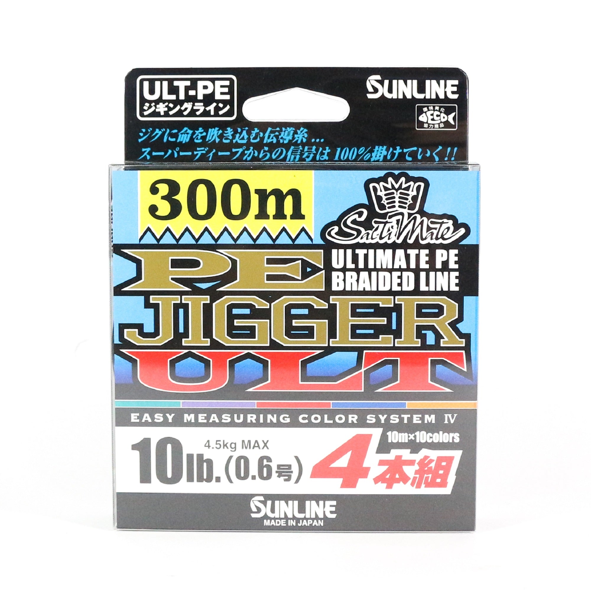 Sunline P.E Line X4 Jigger ULT 300m P.E 0.6 10LB Multi (3268)