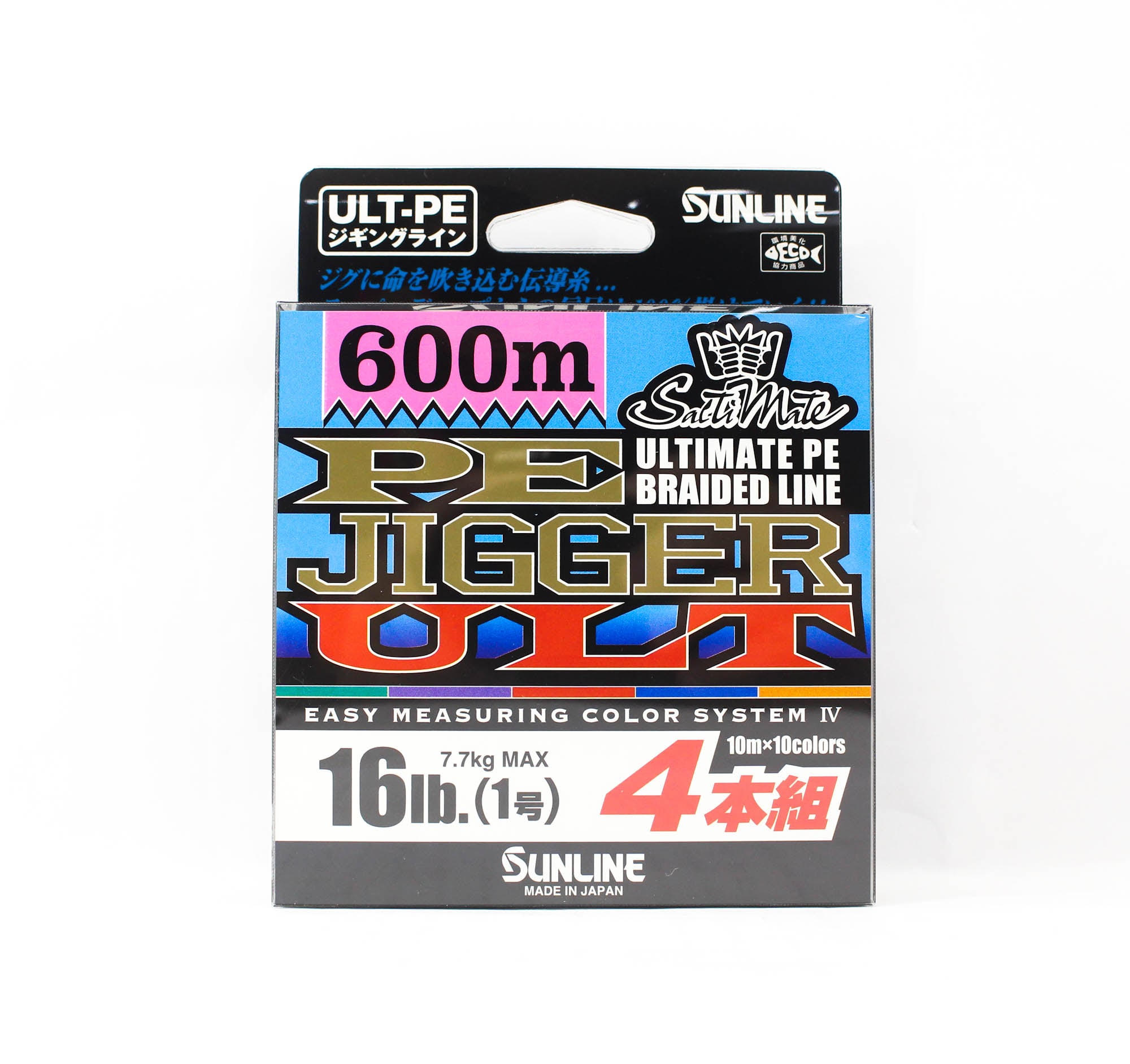 Sunline P.E Line X4 Jigger ULT 600m P.E 1 16LB Multi (3374)