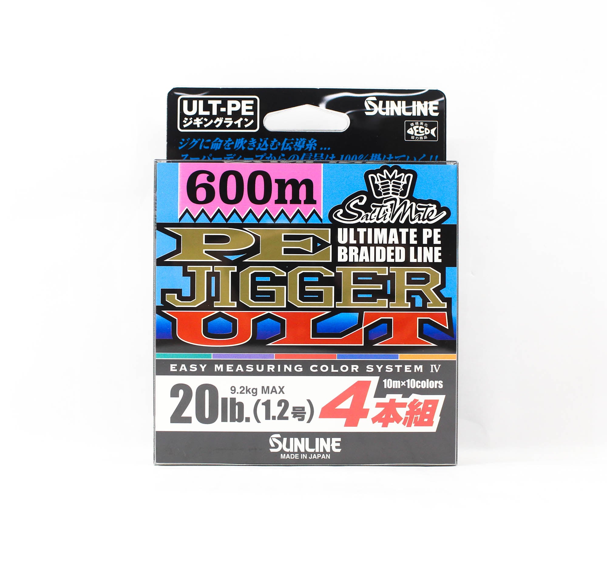 Sunline P.E Line X4 Jigger ULT 600m P.E 1.2 20LB Multi (3381)