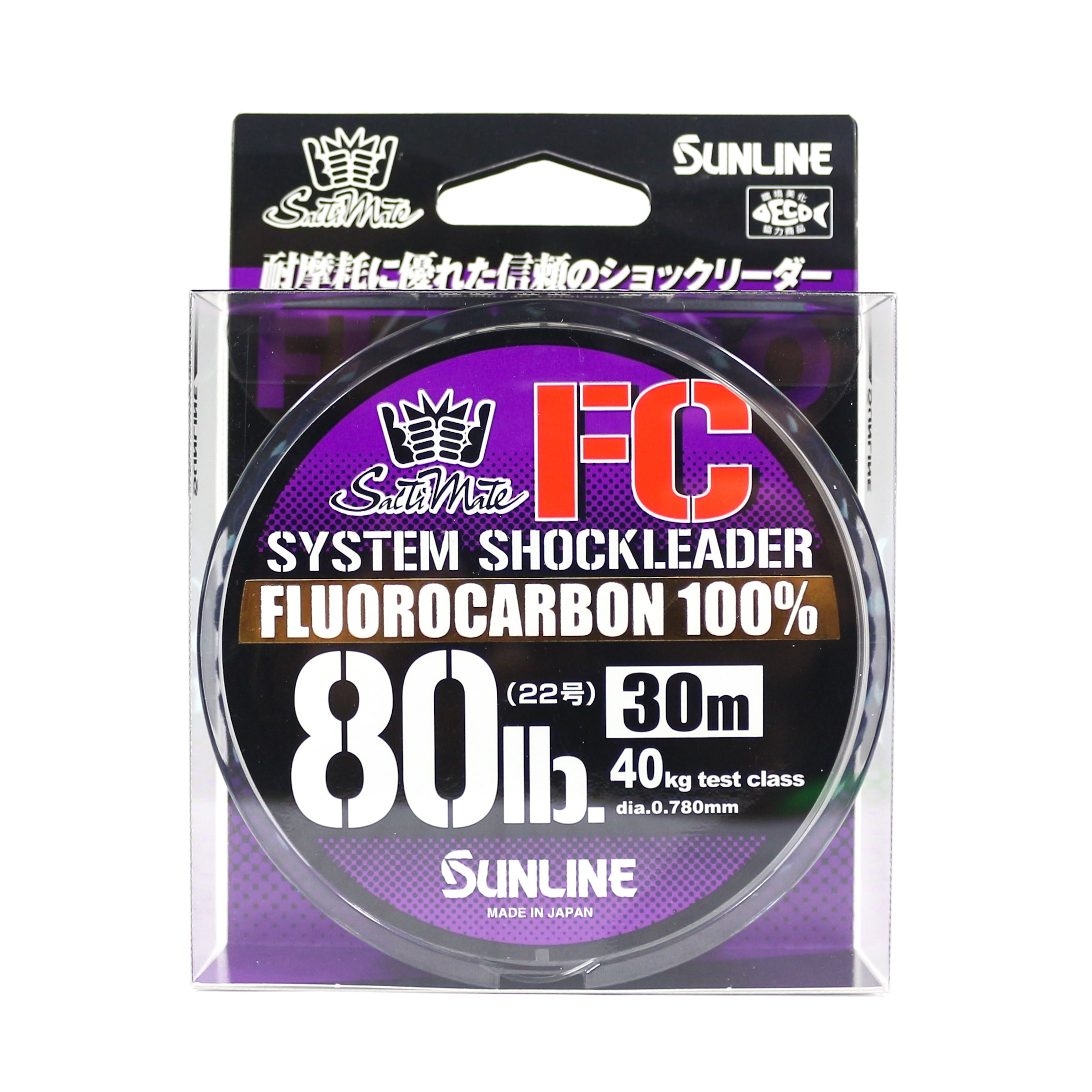 Sunline Fluorocarbon Leader Saltwater System Shock Leader 30m 80lb (9246)