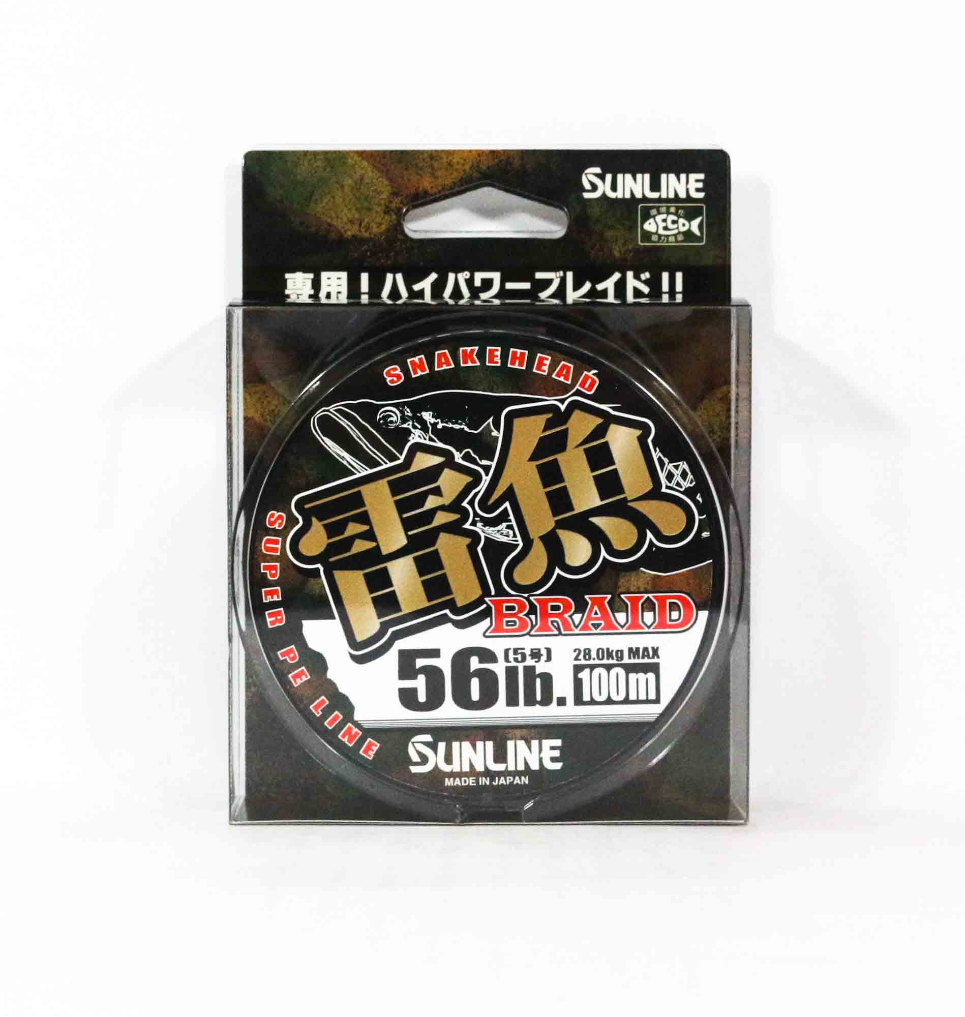 Sunline P.E Line Snakehead Braid 100m P.E 5 56lb (1607)