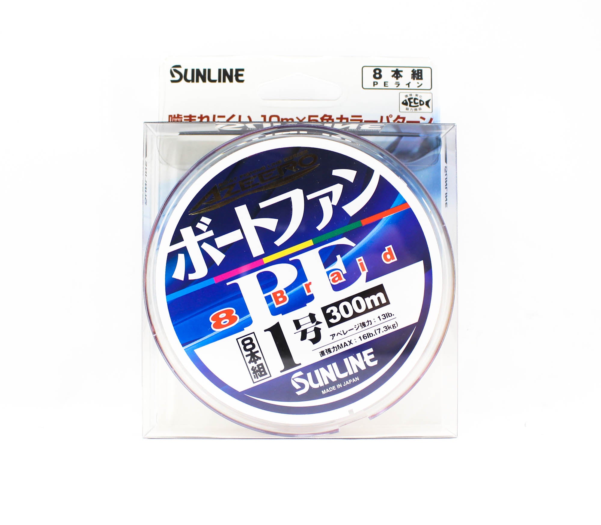 Sunline P.E Line X8 Azeero Boat Fan 300m P.E 1 13lb Multi (2147)