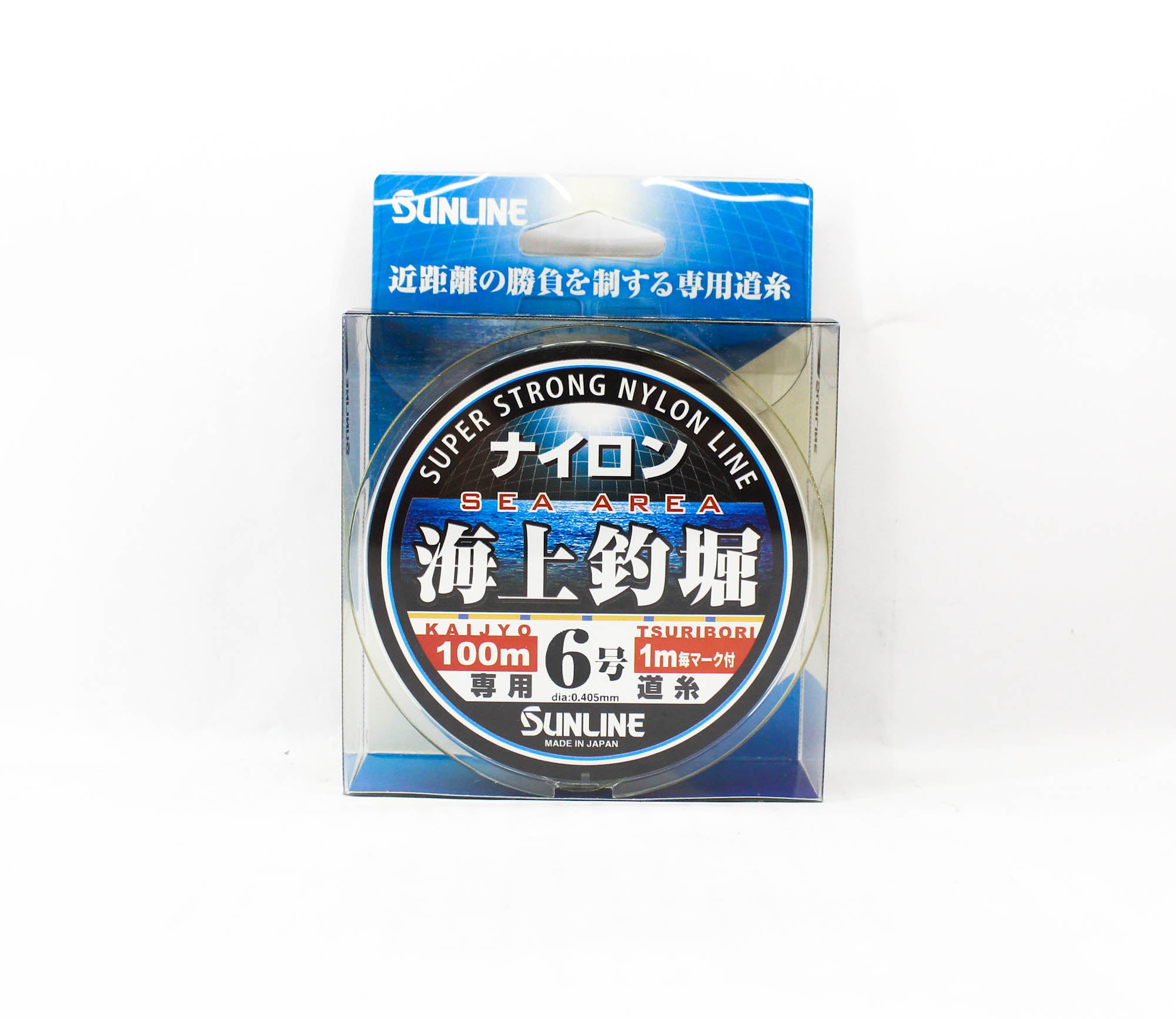 Sunline Nylon Sea Area Kaijyo Tsuribori Line 100m #6 25lb 0.405mm (4035)
