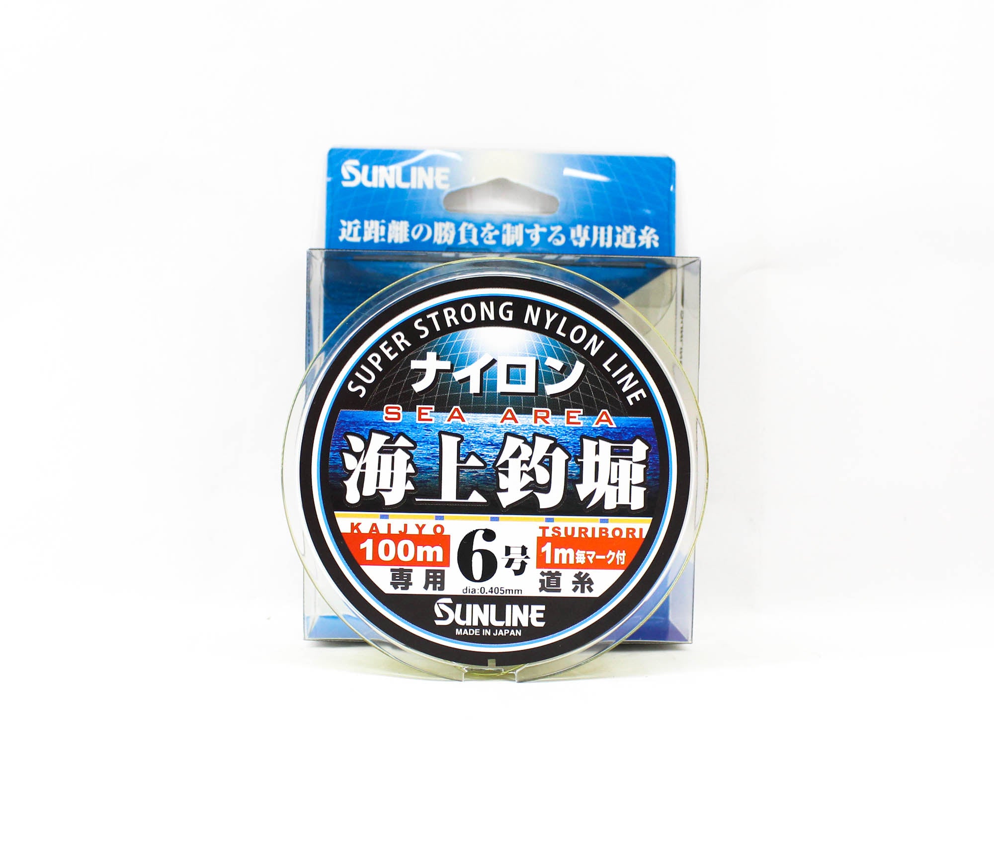 Sunline Nylon Sea Area Kaijyo Tsuribori Line 100m #6 25lb 0.405mm (4035)