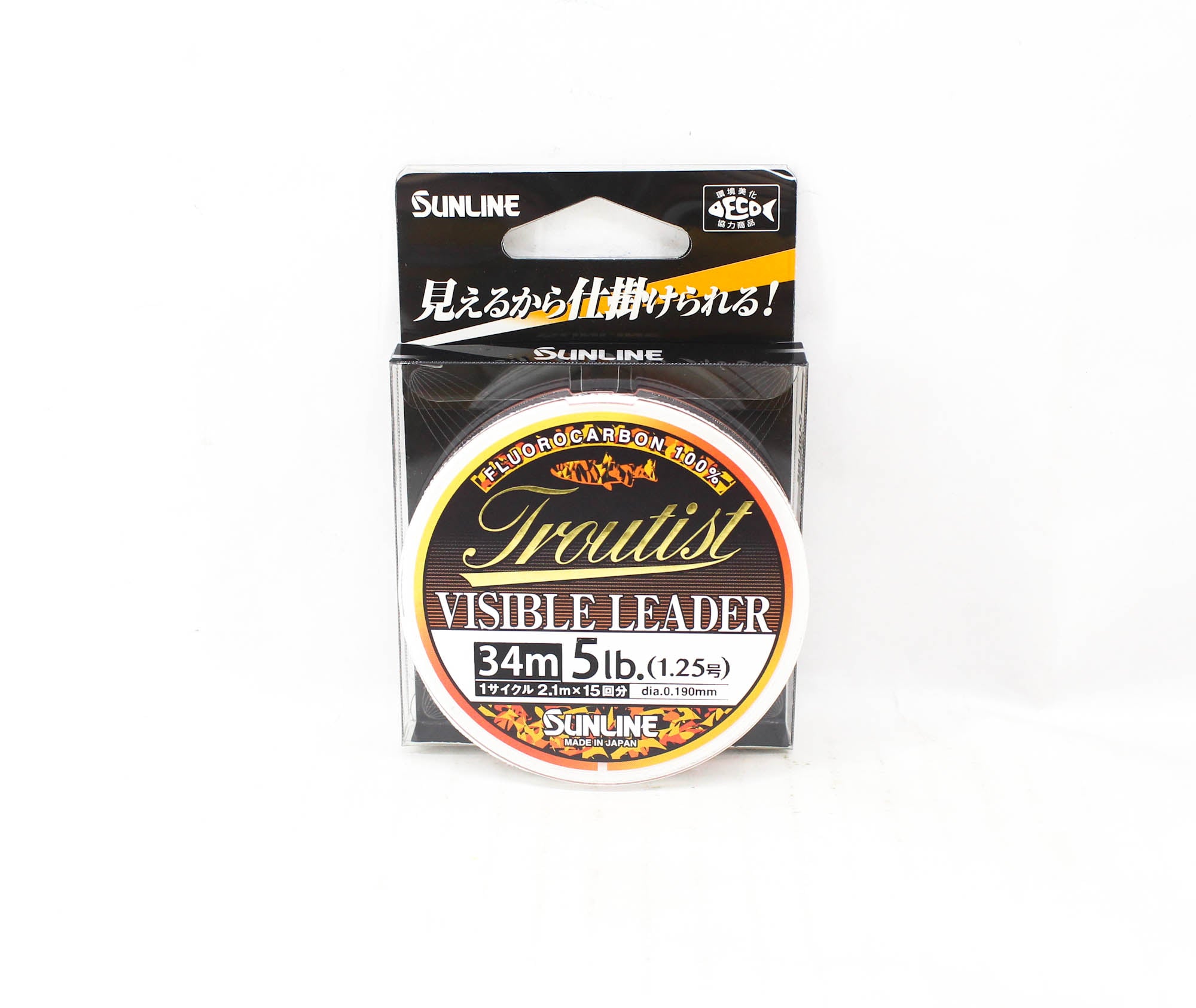 Sunline Fluorocarbon Leader Troutist Visible Leader HG 34m 5Lb (5223)