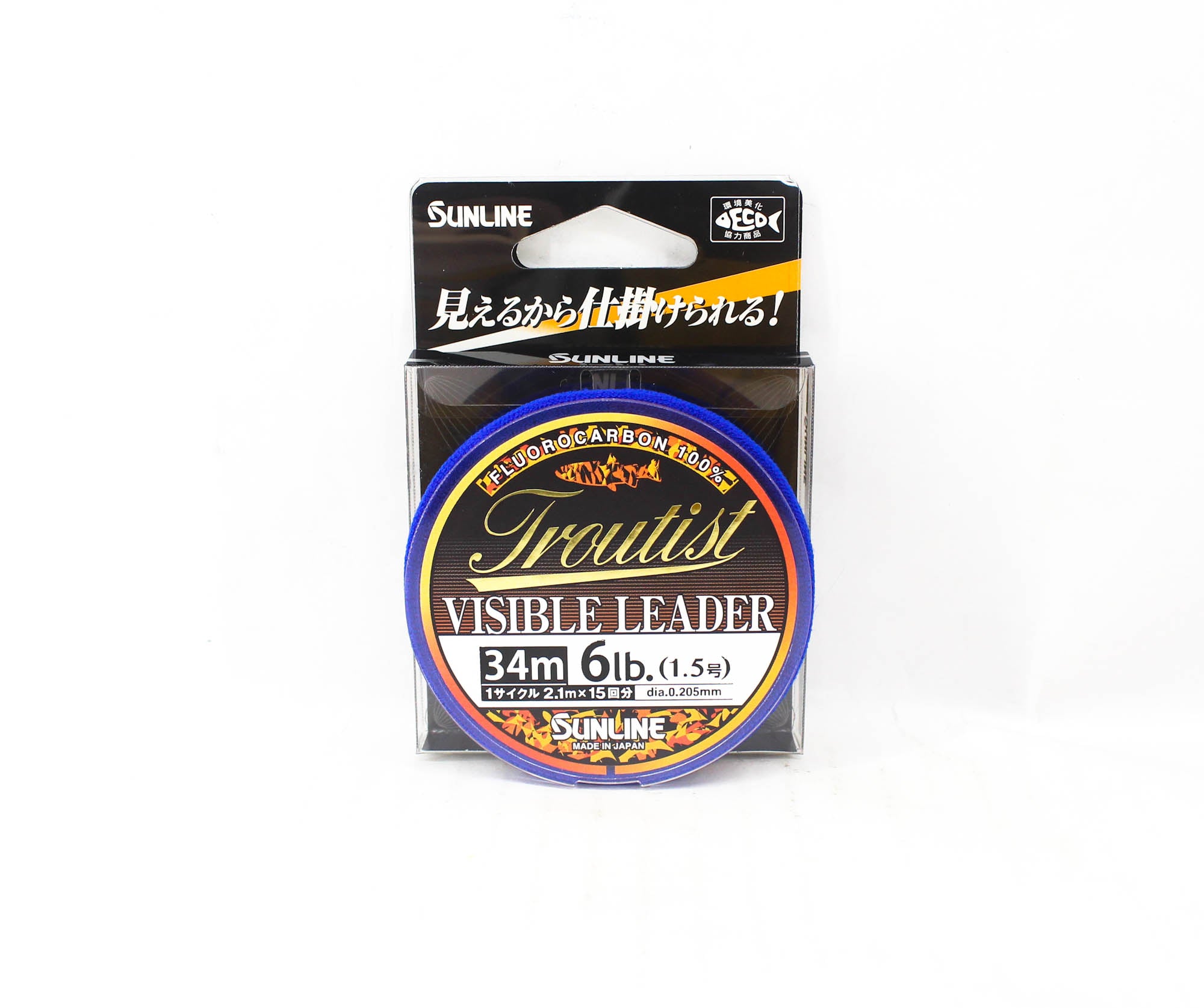 Sunline Fluorocarbon Leader Troutist Visible Leader HG 34m 6Lb (5230)