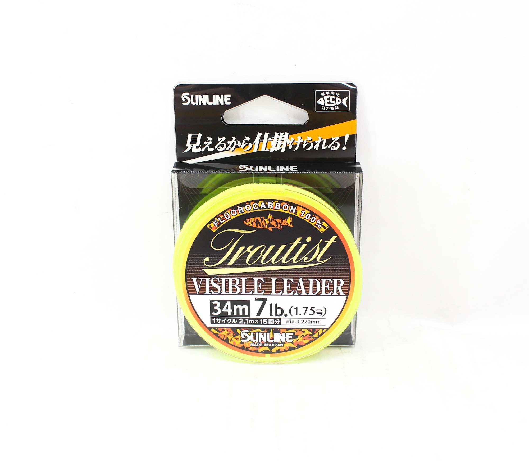 Sunline Fluorocarbon Leader Troutist Visible Leader HG 34m 7Lb (5247)