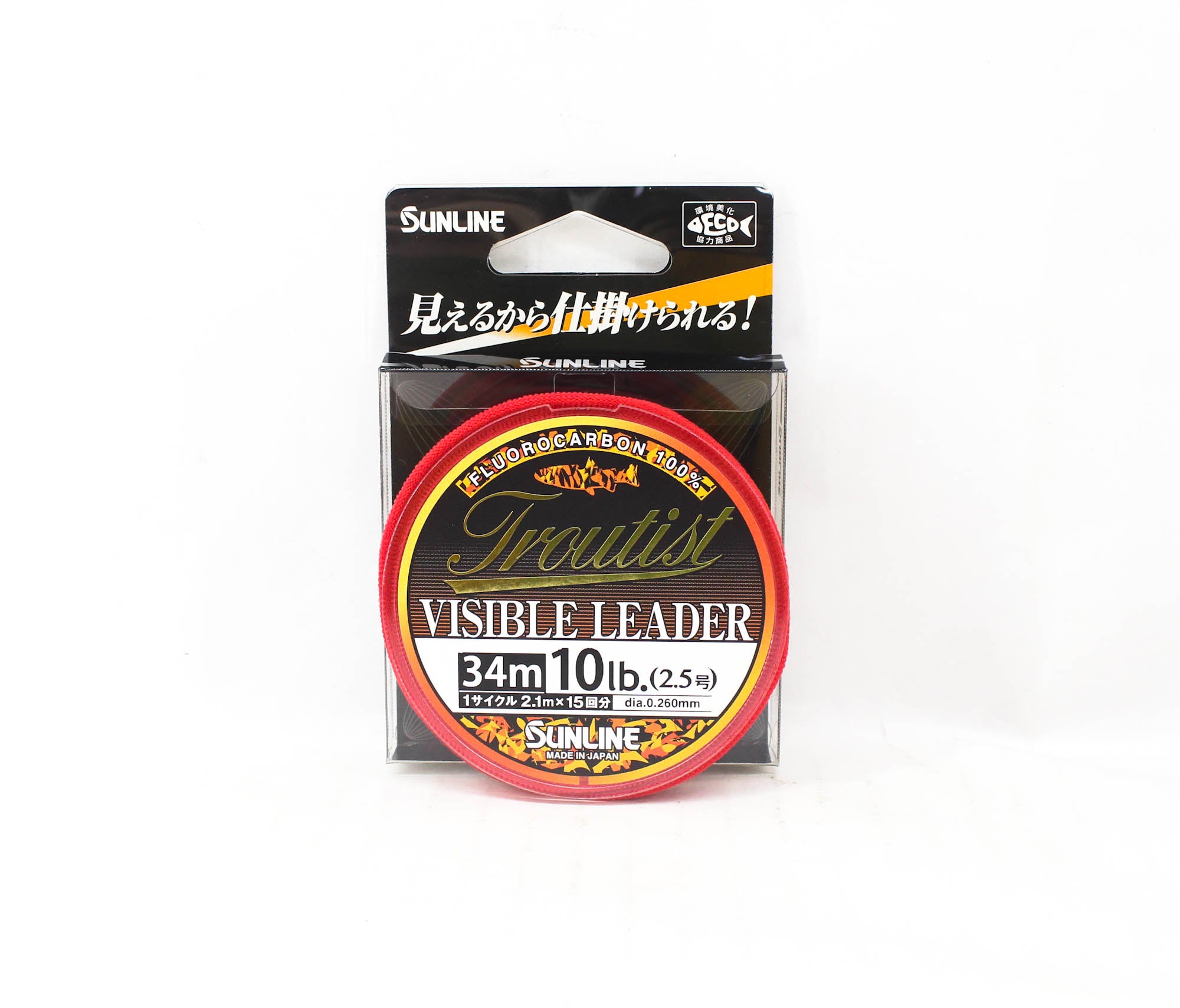 Sunline Fluorocarbon Leader Troutist Visible Leader HG 34m 10Lb (5261)