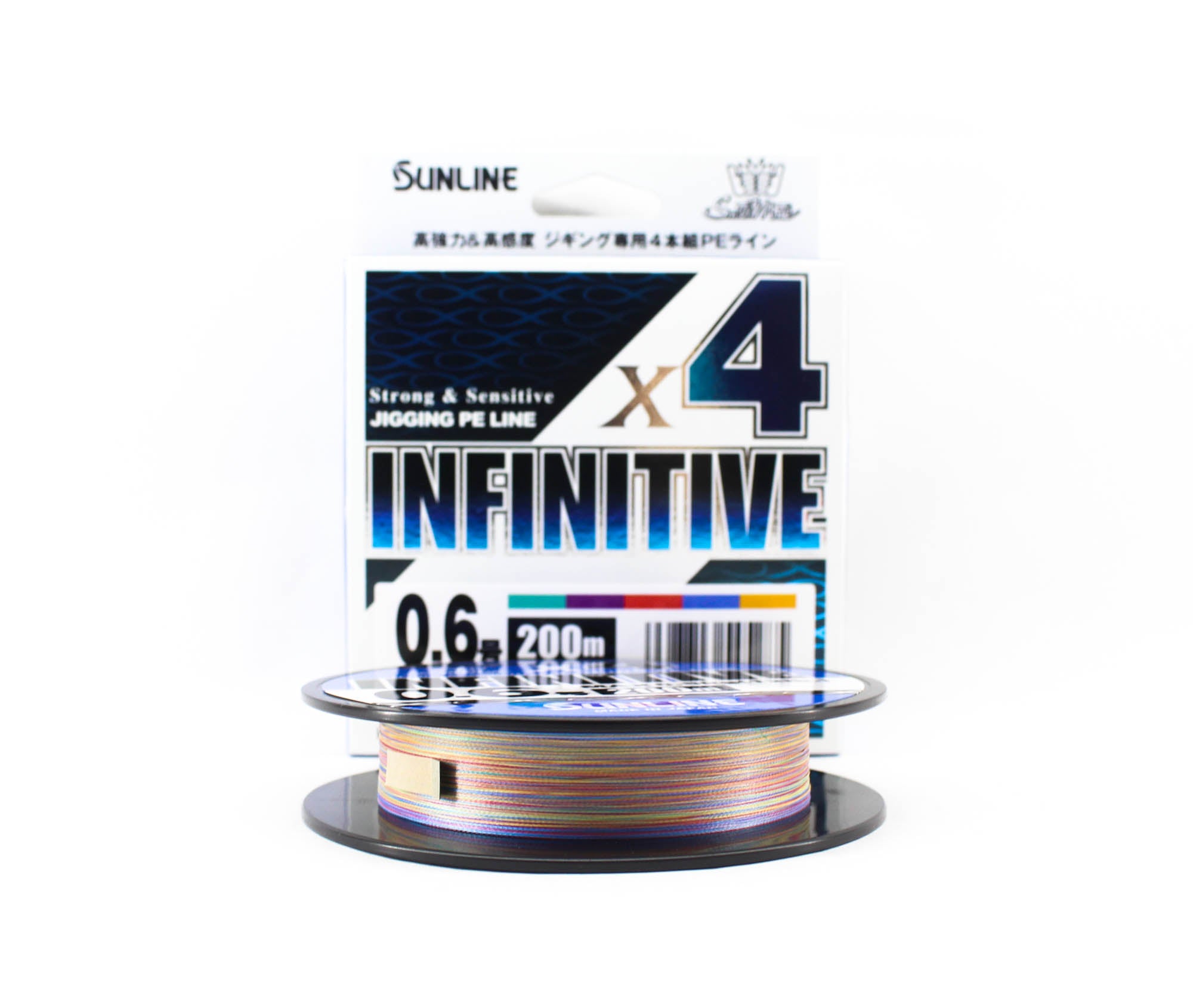 Sunline P.E Line X4 Infinitive Jigging 200m P.E 0.6 12lb Multi (5285)