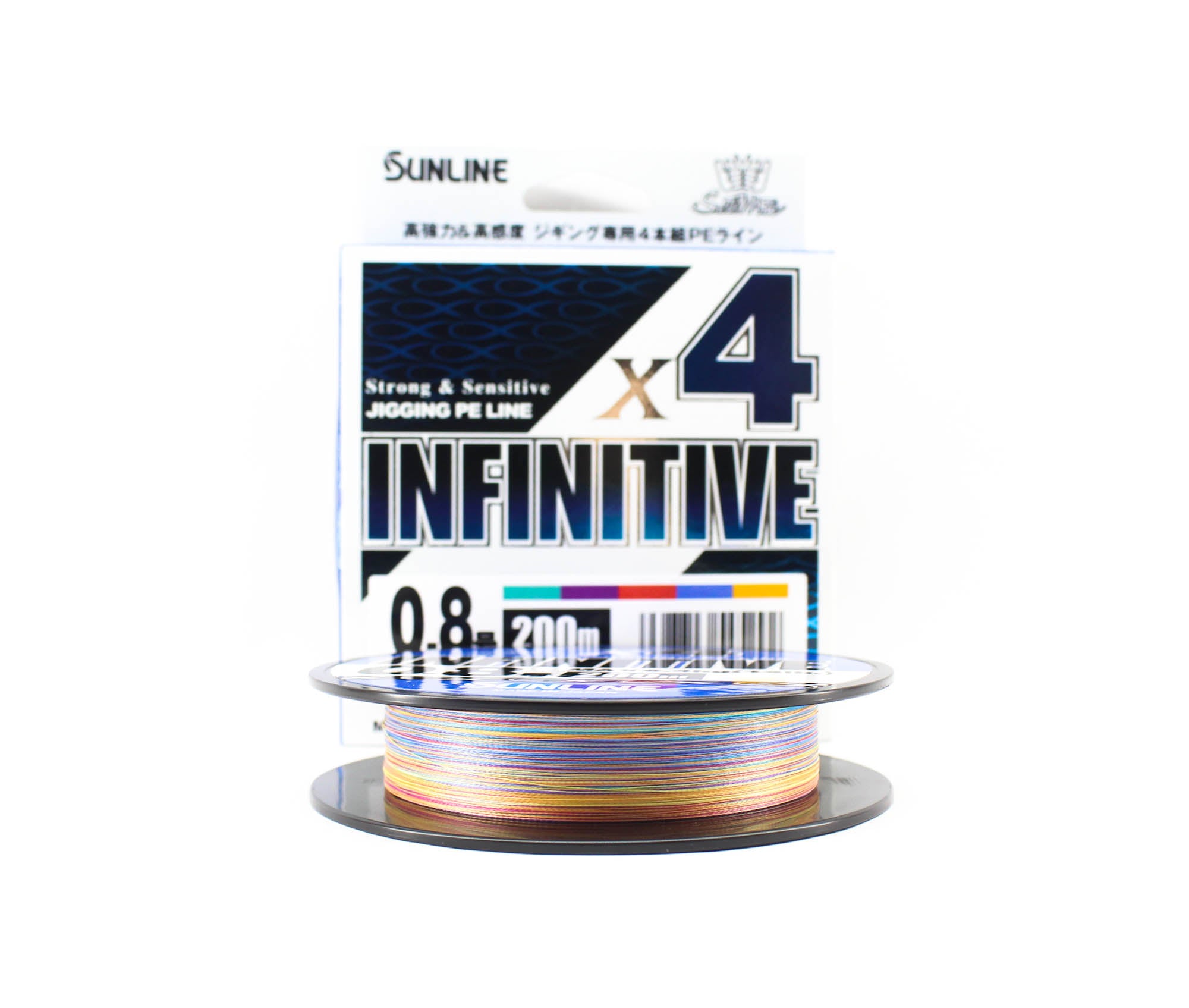 Sunline P.E Line X4 Infinitive Jigging 200m P.E 0.8 14lb Multi (5292)