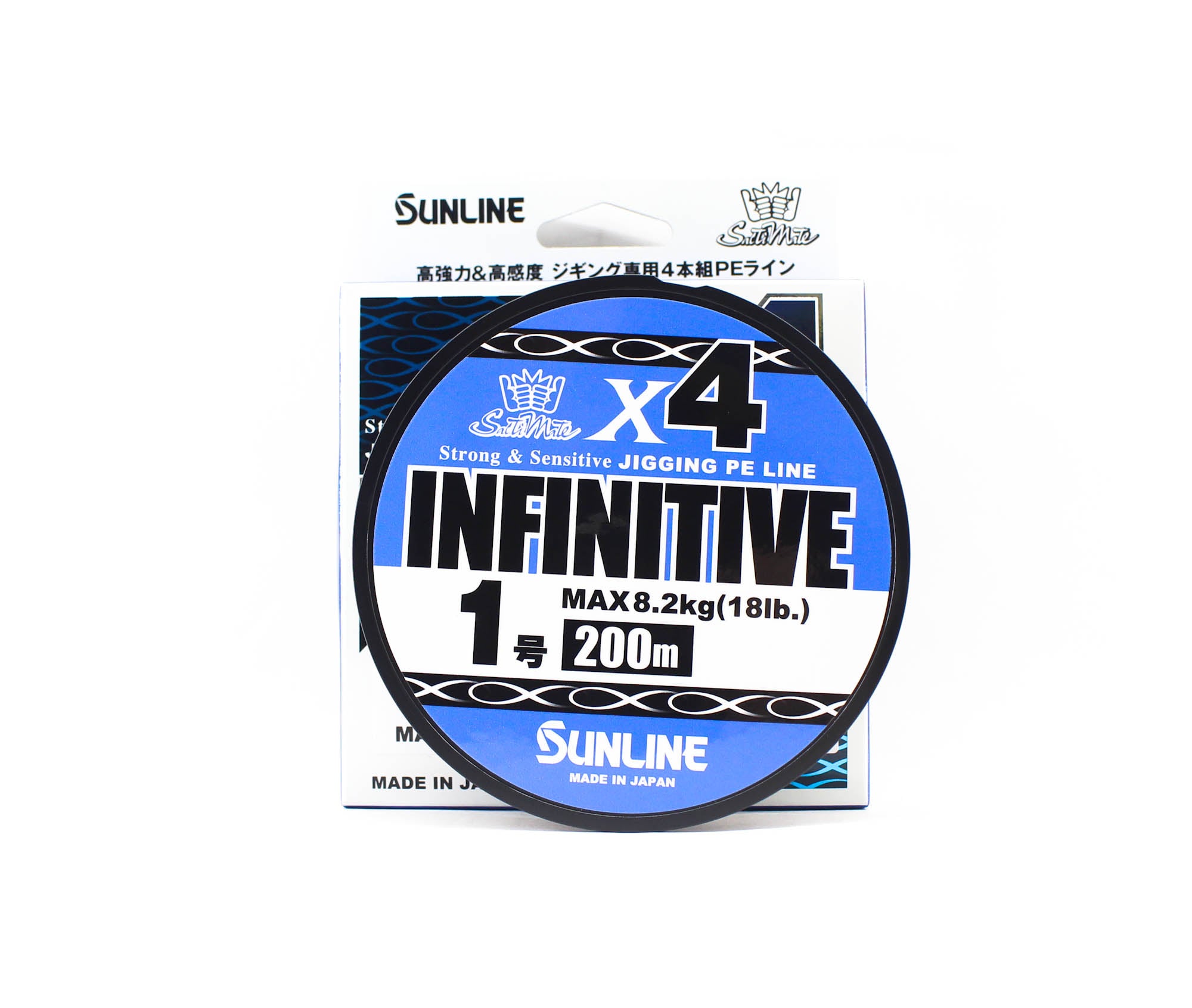 Sunline P.E Line X4 Infinitive Jigging 200m P.E 1 18lb Multi (5308)