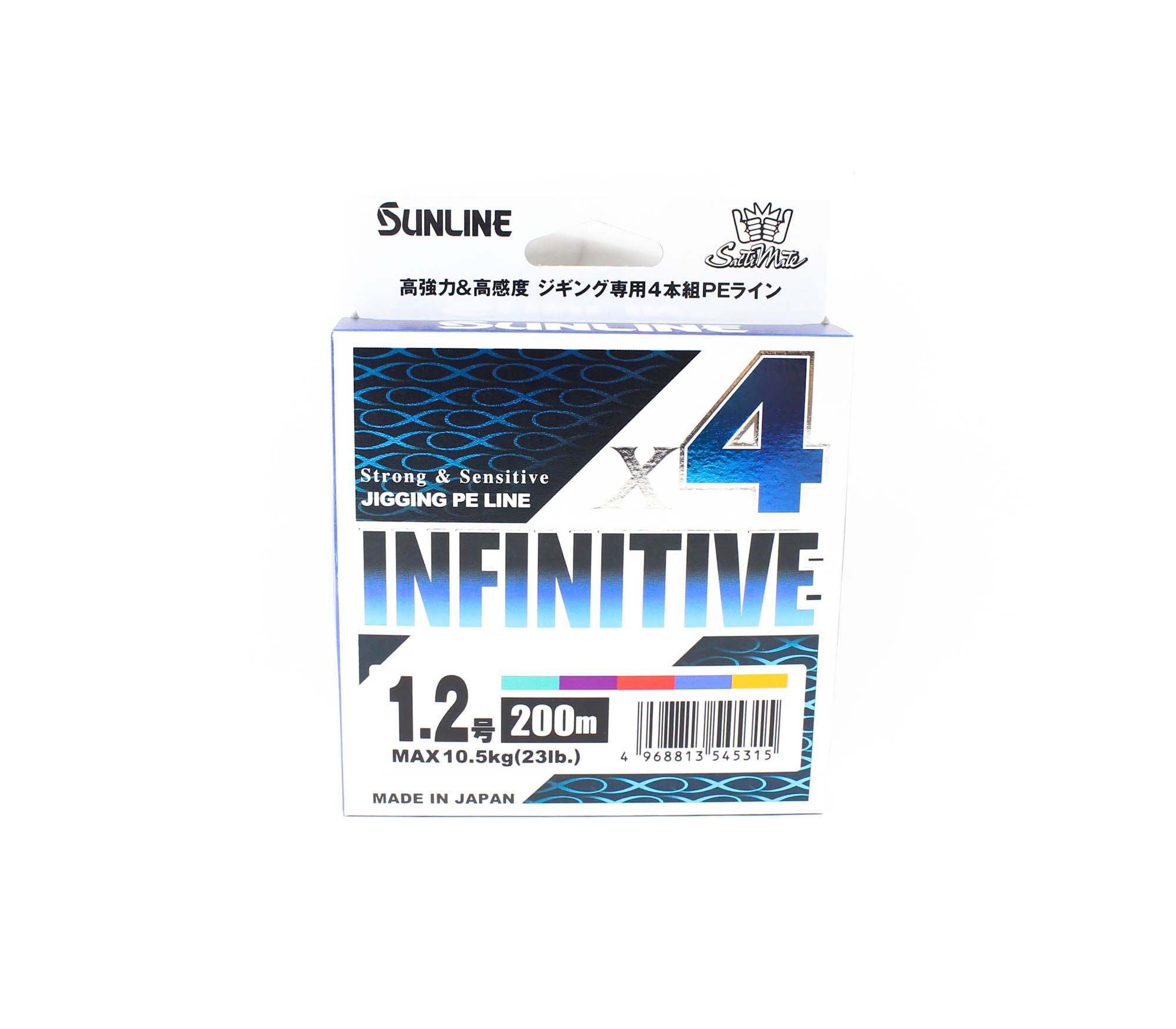 Sunline P.E Line X4 Infinitive Jigging 200m P.E 1.2 23lb Multi (5315)