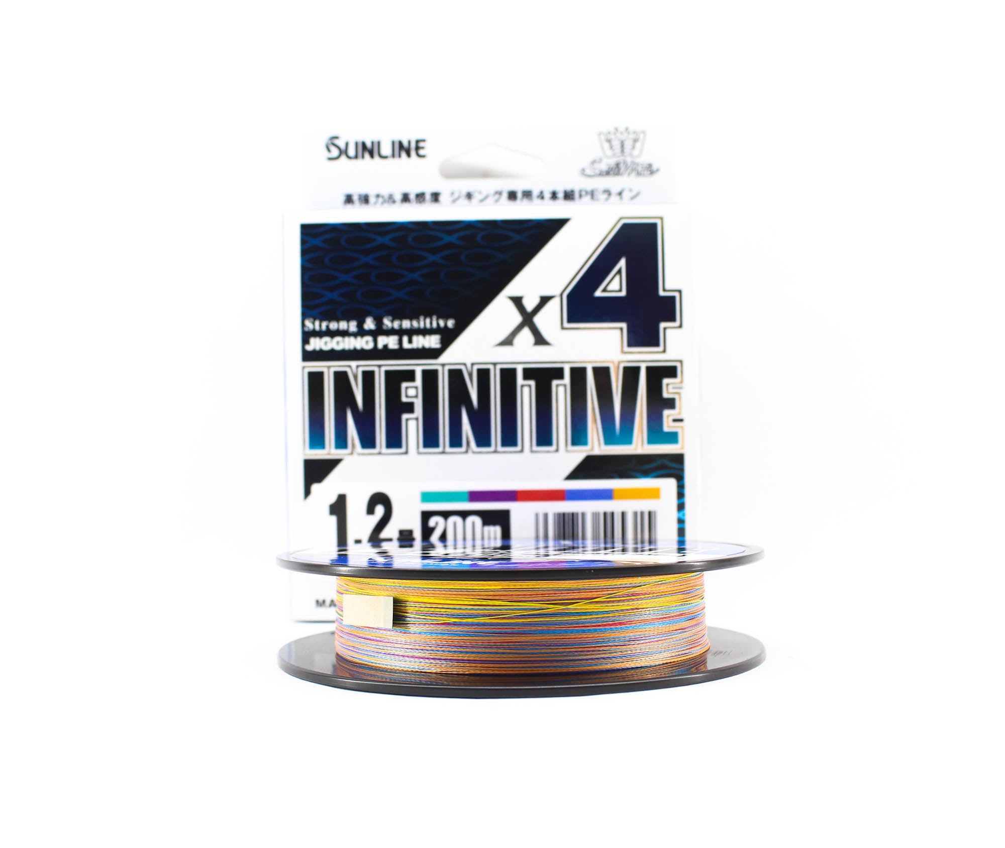 Sunline P.E Line X4 Infinitive Jigging 200m P.E 1.2 23lb Multi (5315)